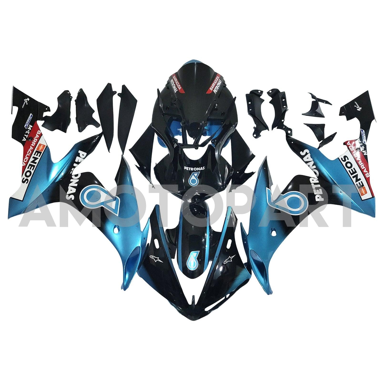 Amotopart 2004-2006 YZF 1000 R1 Yamaha Blue & Black Patronus Fairing Kit