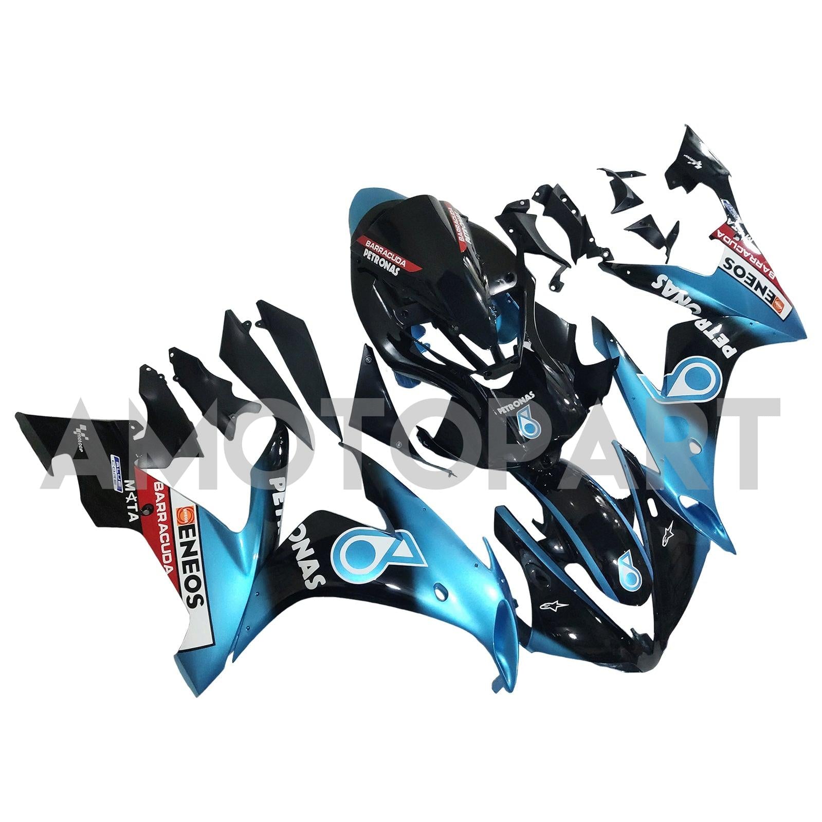 Amotopart 2004-2006 YZF 1000 R1 Yamaha Blue & Black Patronus Fairing Kit