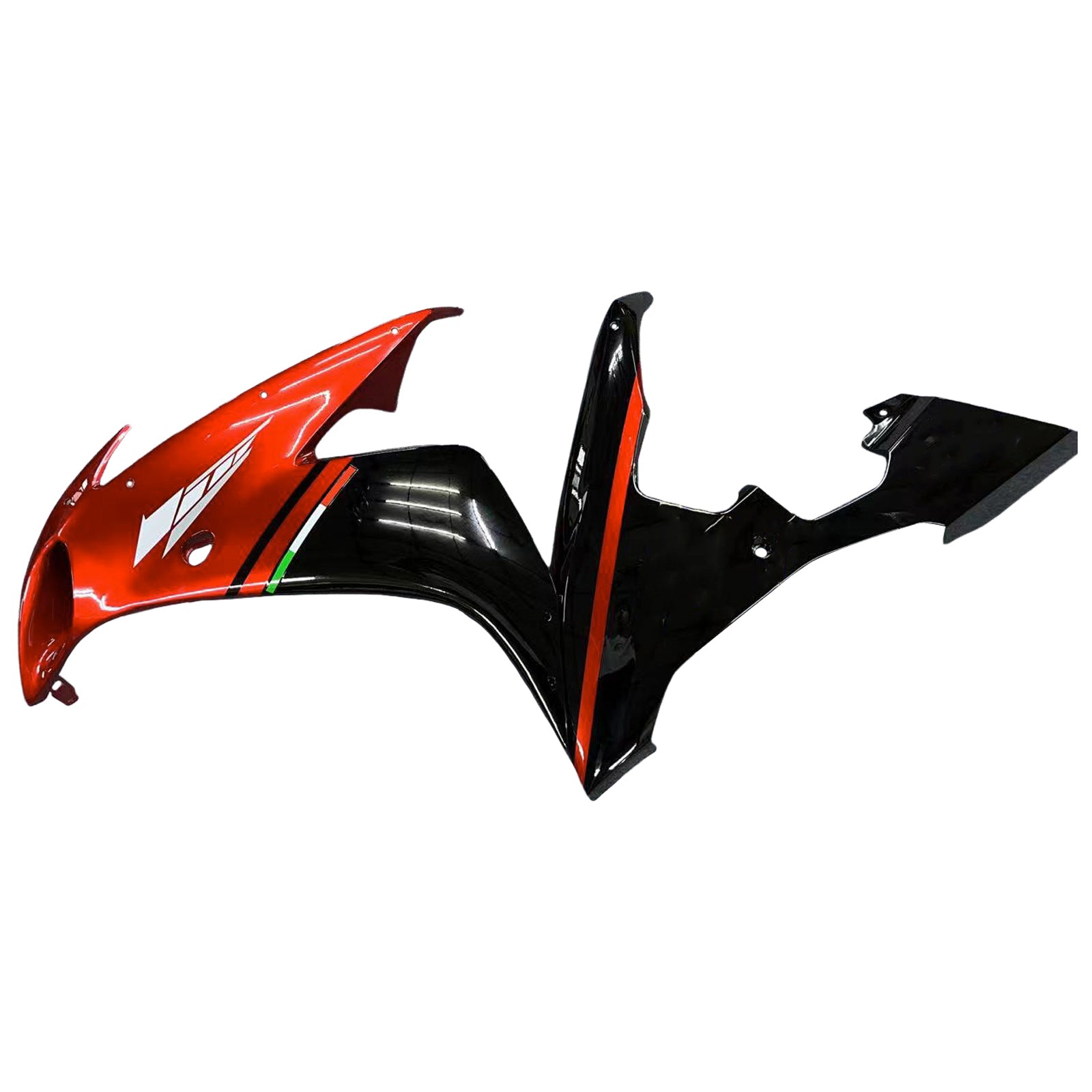 Amotopart 2004-2006 YZF 1000 R1 Yamaha Rouge Brillant&Kit de carénage noir