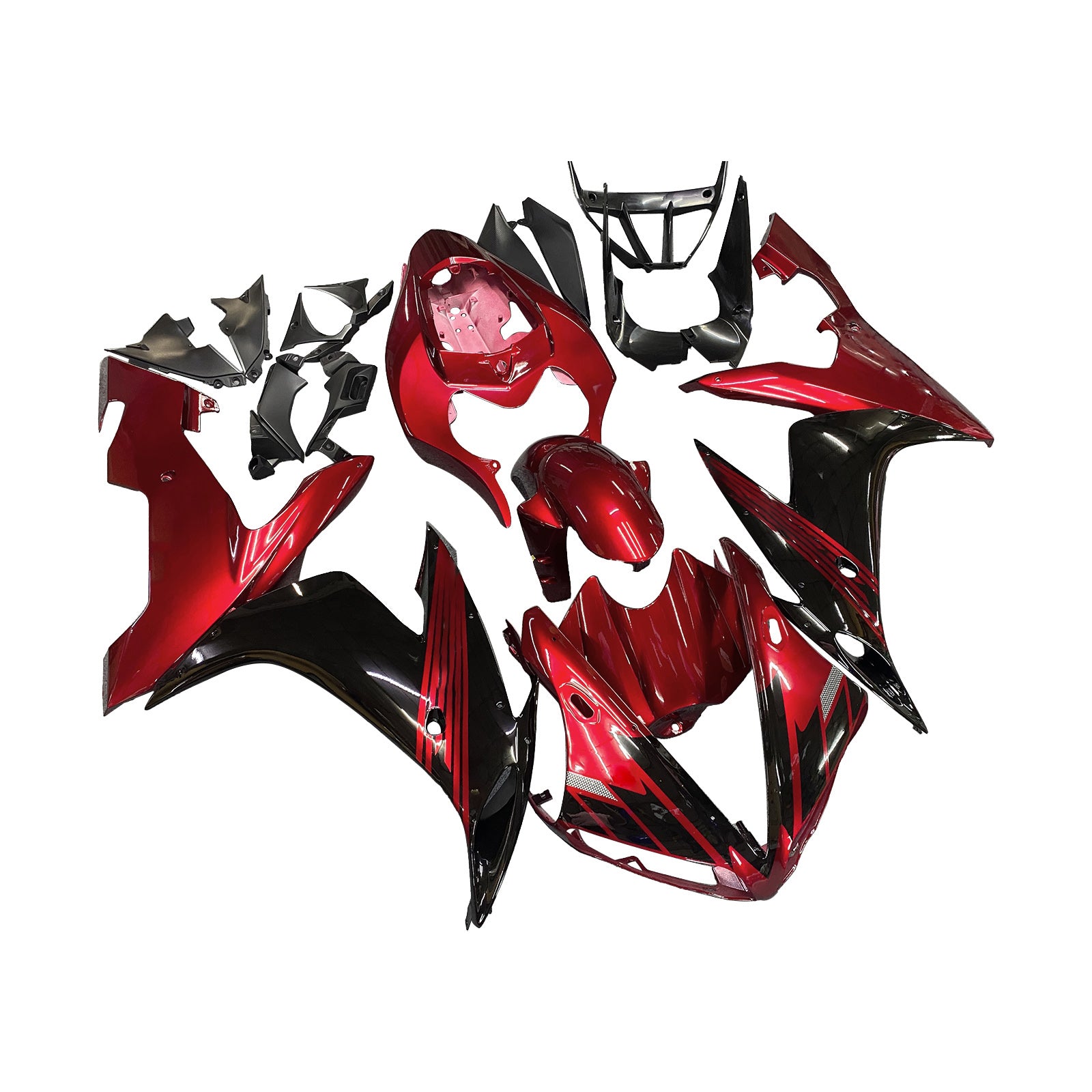 Amotopart 2004-2006 Yamaha YZF-R1 Red & Black Fairing Kit