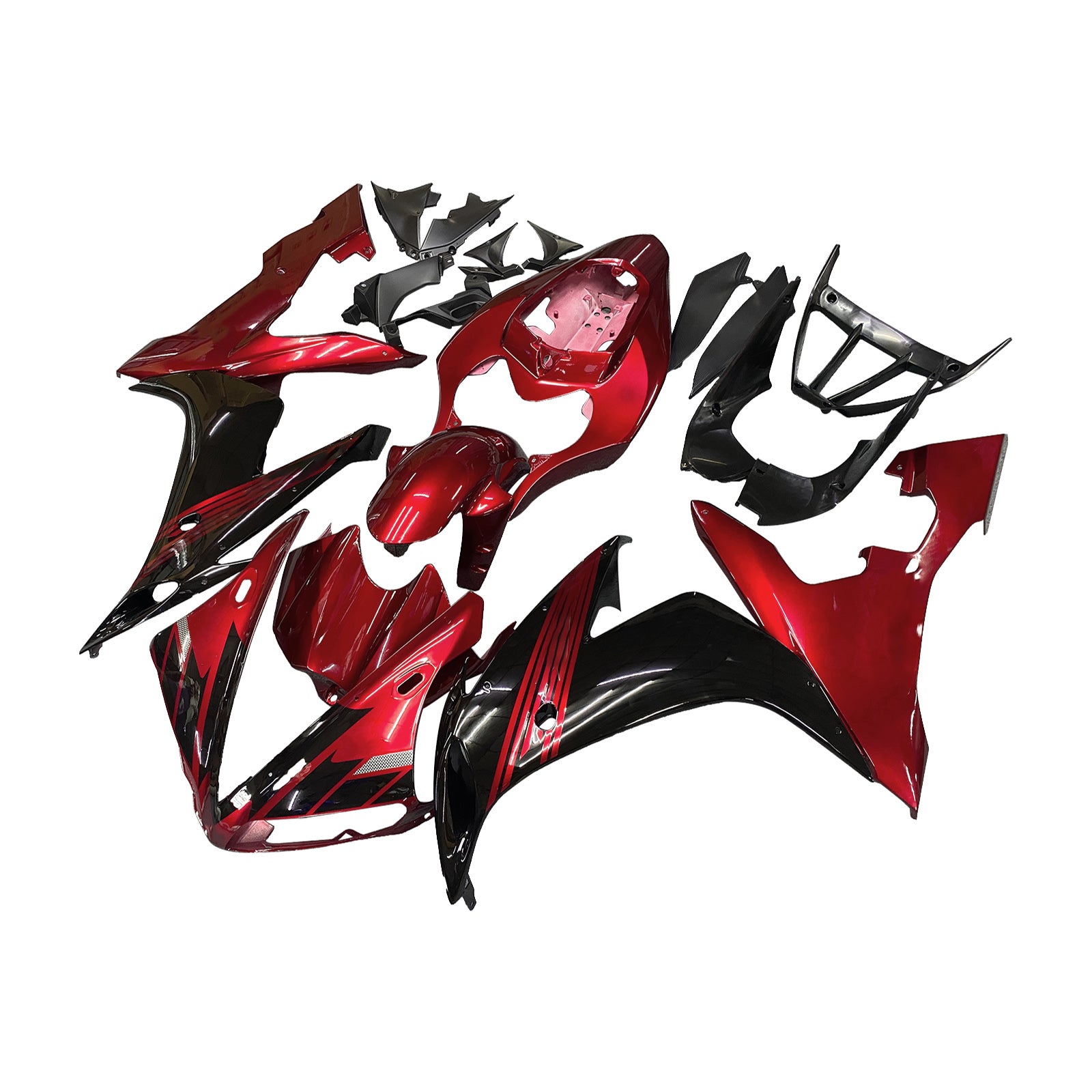 Amotopart 2004-2006 Yamaha YZF-R1 Red & Black Fairing Kit