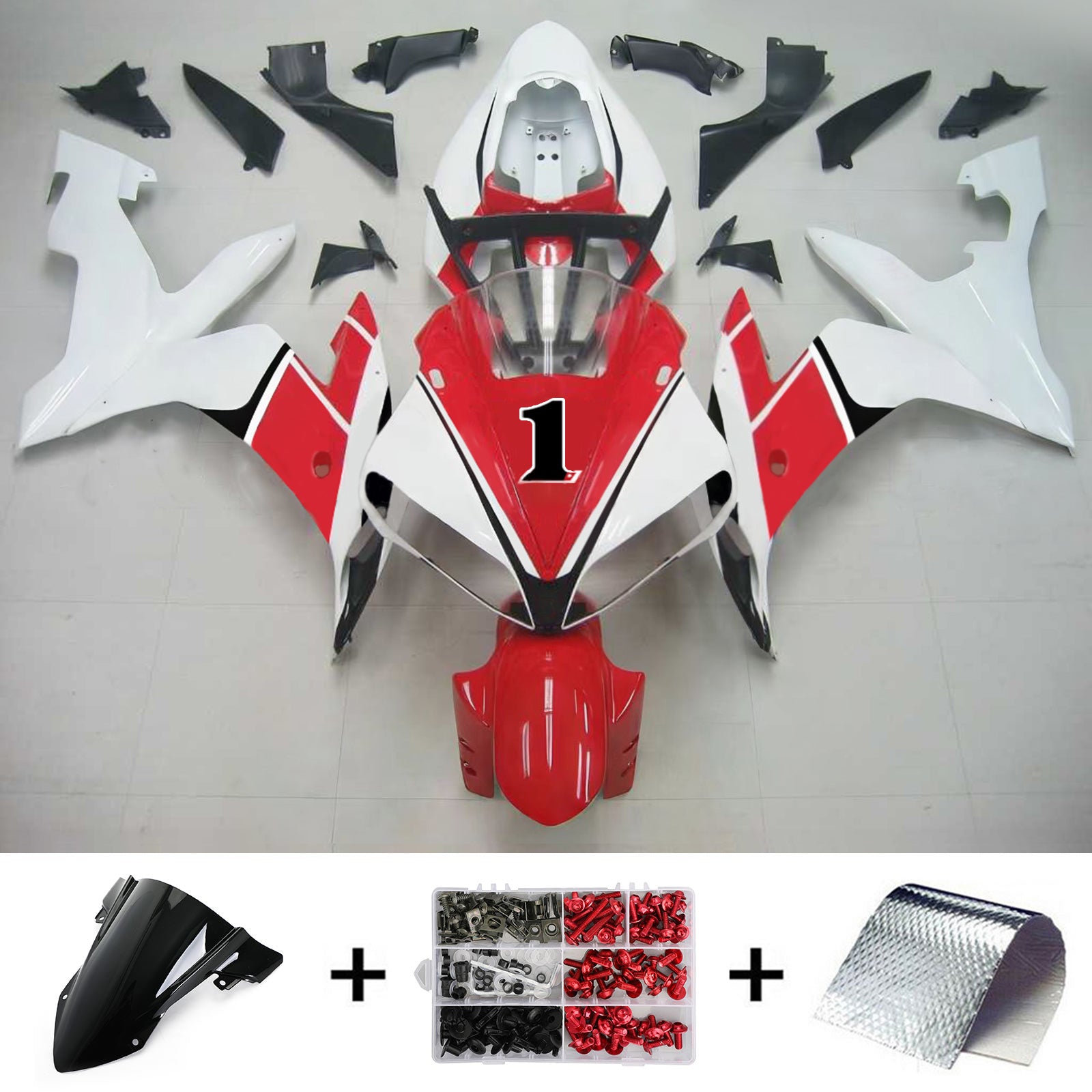 Injection Fairing Kit Bodywork Plastic ABS fit For Yamaha YZF 1000 R1 2004-2006 Red