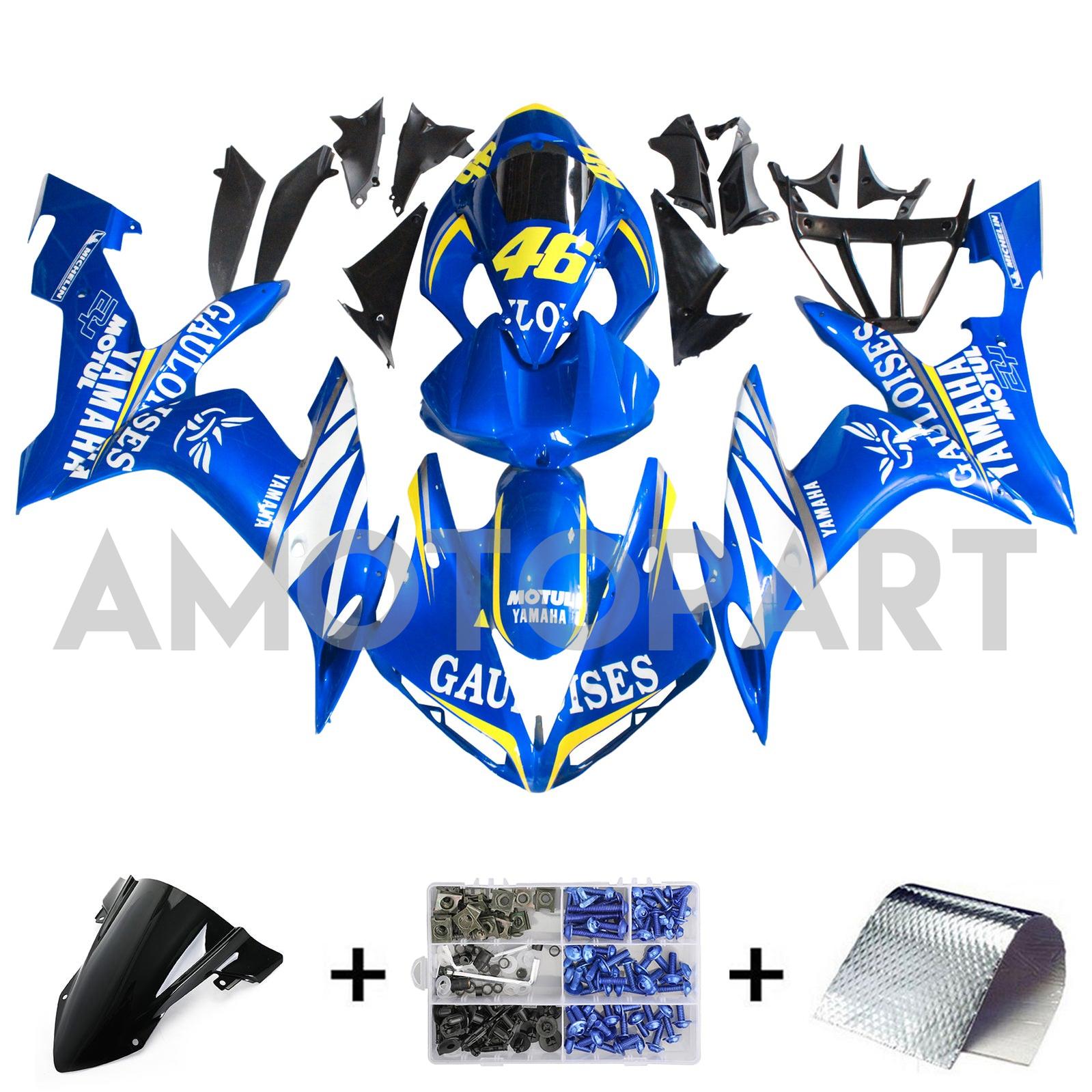 Injekční karoserie karoserie Plastová abs vhodná pro Yamaha YZF 1000 R1 2004-2006