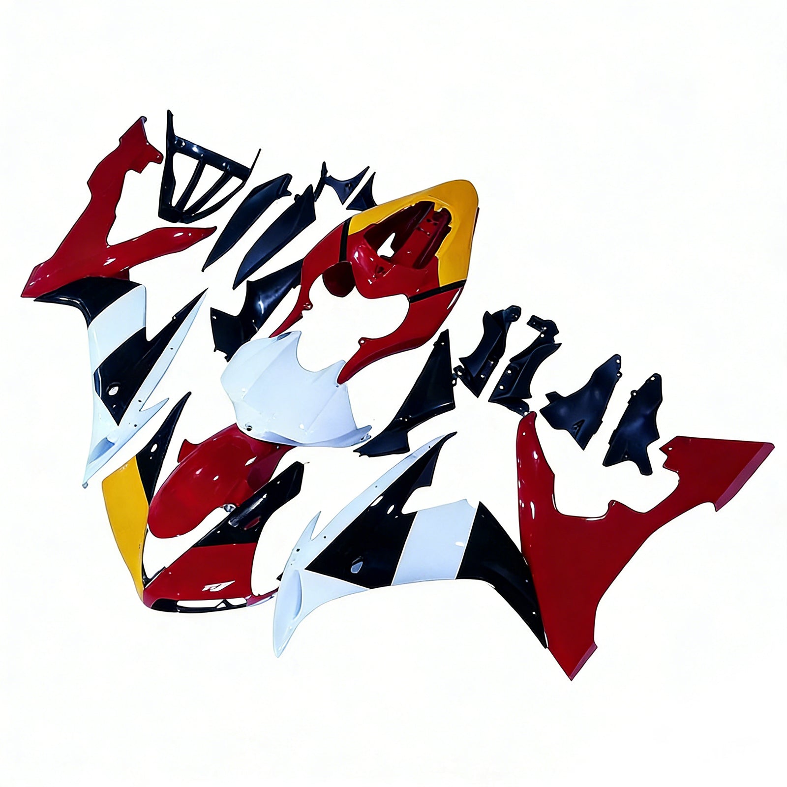 AMOTOPART 2004-2006 YZF 1000 R1 YAMAHA RED WHITE FAIRING KIT