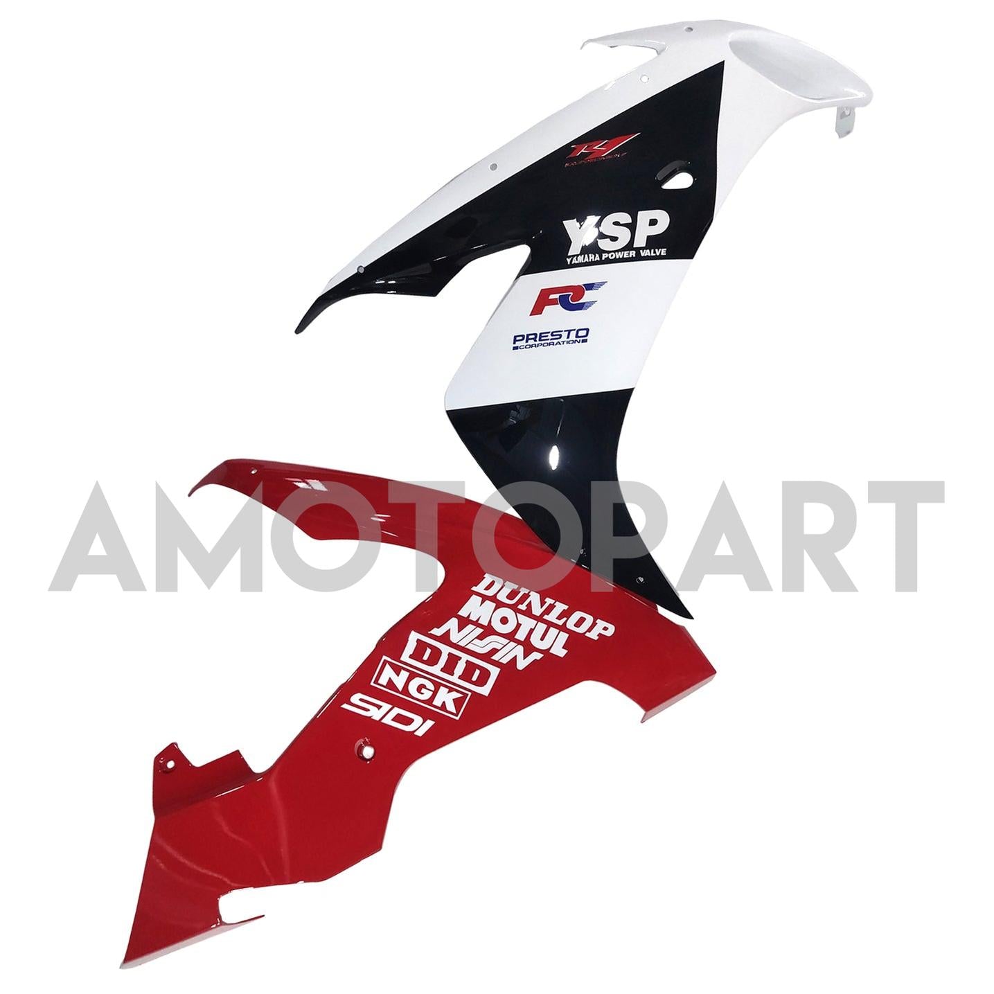 AMOTOPART 2004-2006 YZF 1000 R1 YAMAHA RED WHITE FAIRING KIT