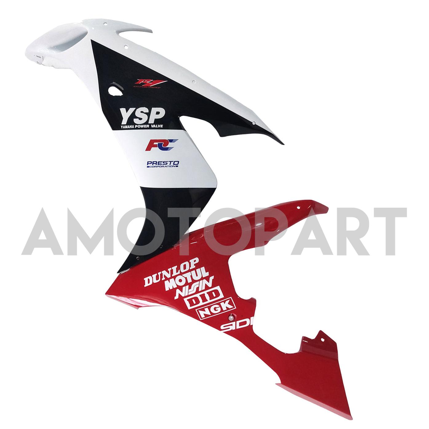 AMOTOPART 2004-2006 YZF 1000 R1 YAMAHA RED WHITE FAIRING KIT