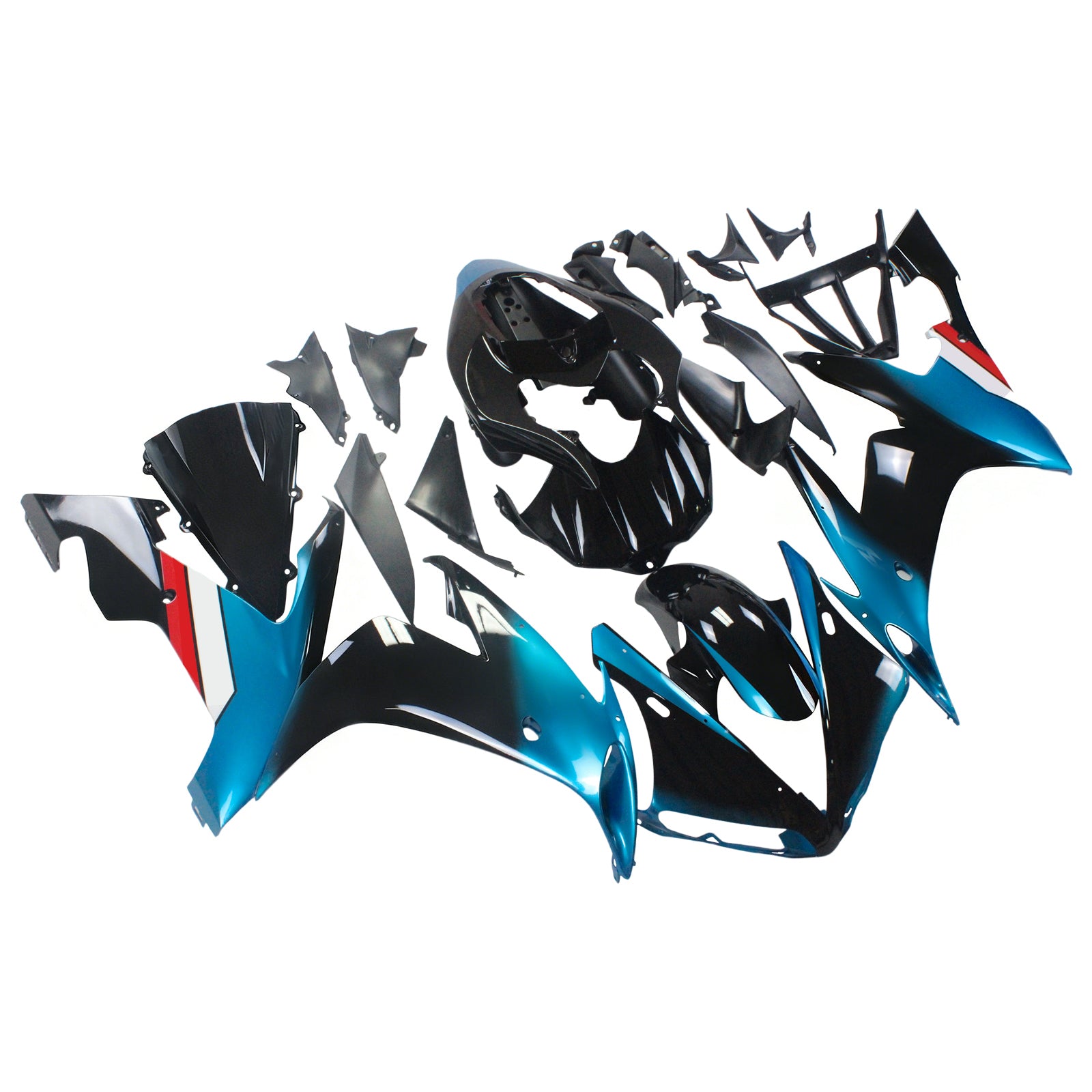 Amotopart 2004-2006 YZF 1000 R1 Yamaha Petronas Blue Fairing Kit