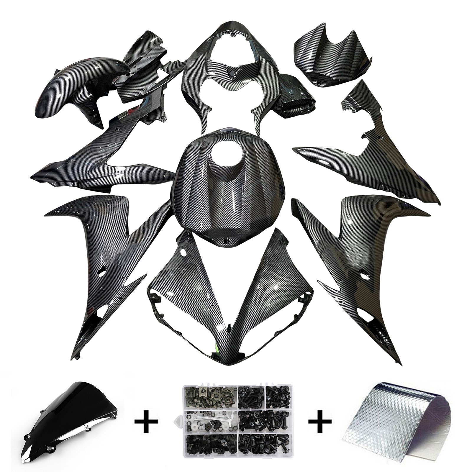 Amotopart 2004-2006 Yamaha YZF-R1 Carbon Fiber Fairing Kit
