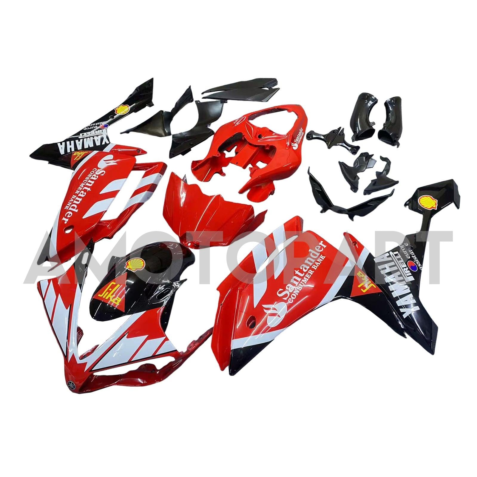 Amotopart 2007-2008 Yamaha YZF 1000 R1 Red&White Style5 Fairing Kit