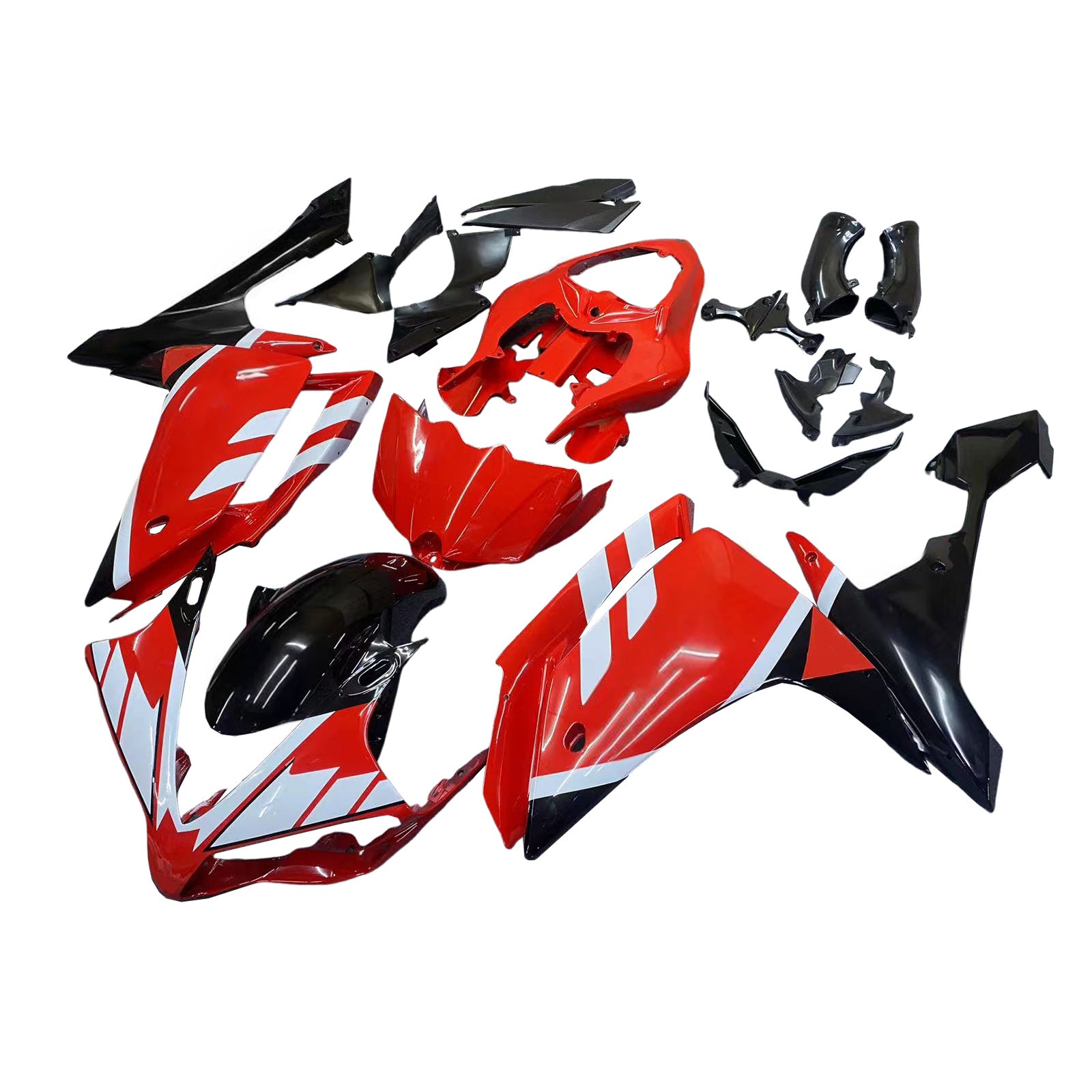 Amotopart 2007-2008 Yamaha YZF 1000 R1 Rosso e Bianco Style 5 Kit carena