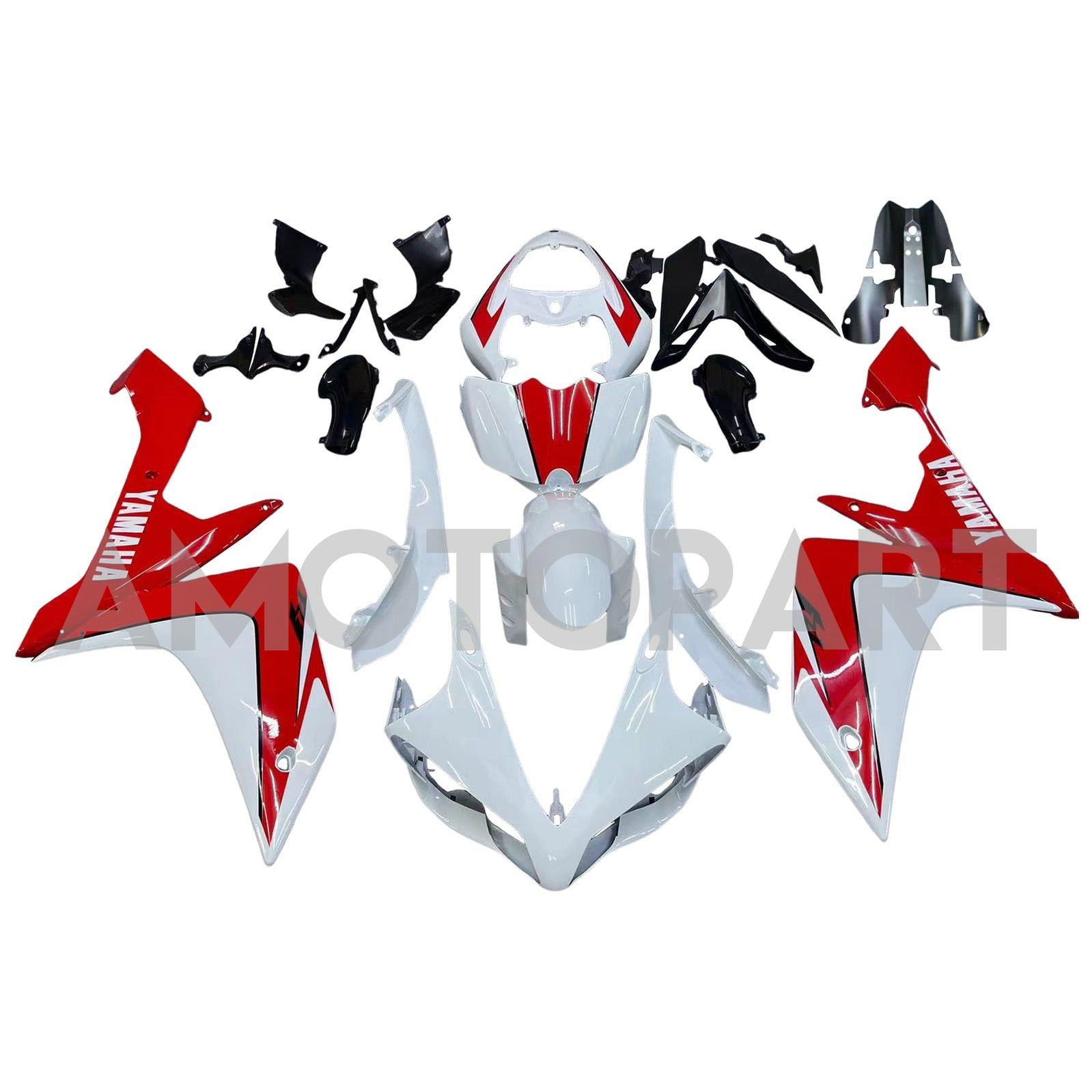 Amotopart 2007-2008 Yamaha YZF 1000 R1 Red&White Style3 Fairing Kit