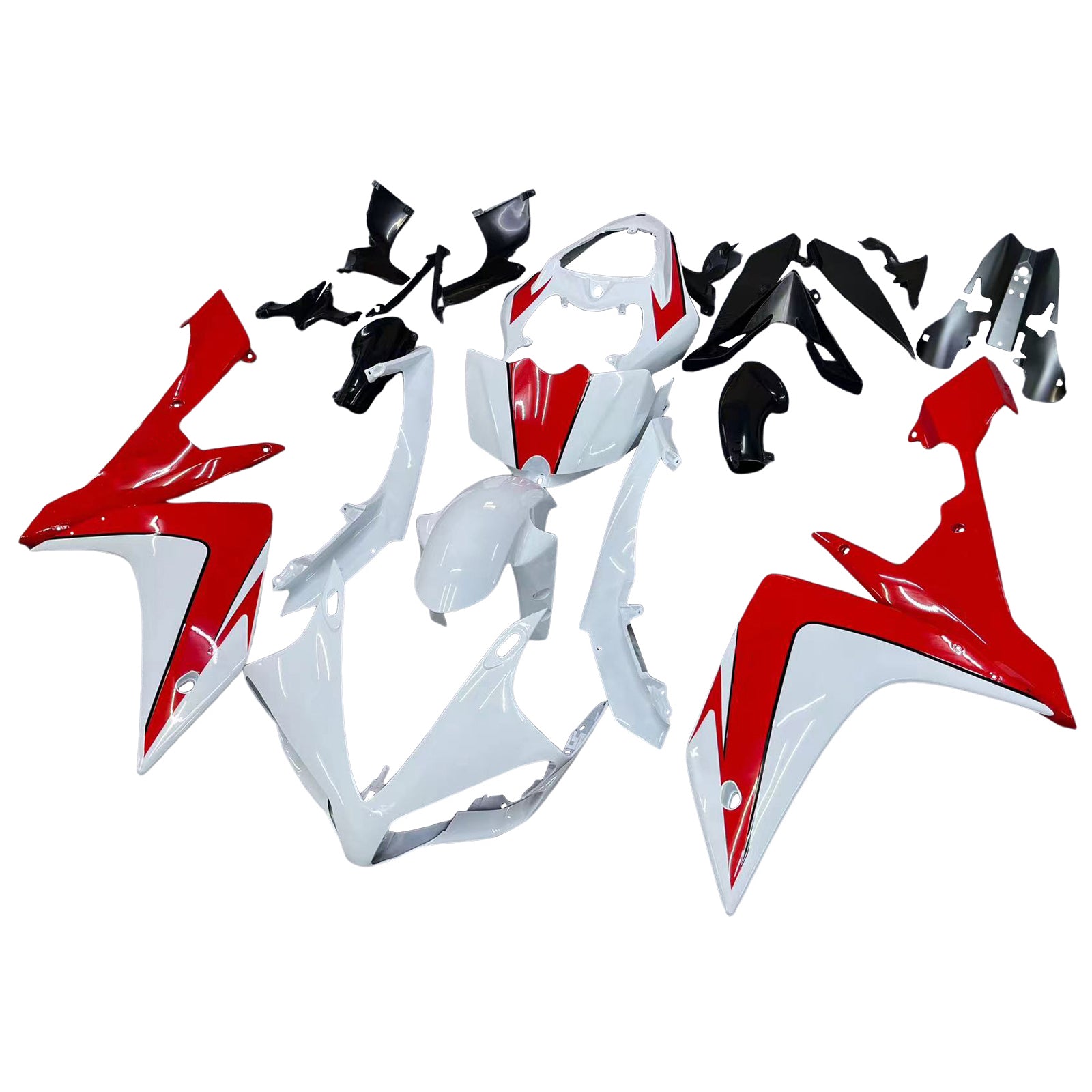 Amotopart 2007–2008 Yamaha YZF 1000 R1 Rot&White Style3 Verkleidungssatz