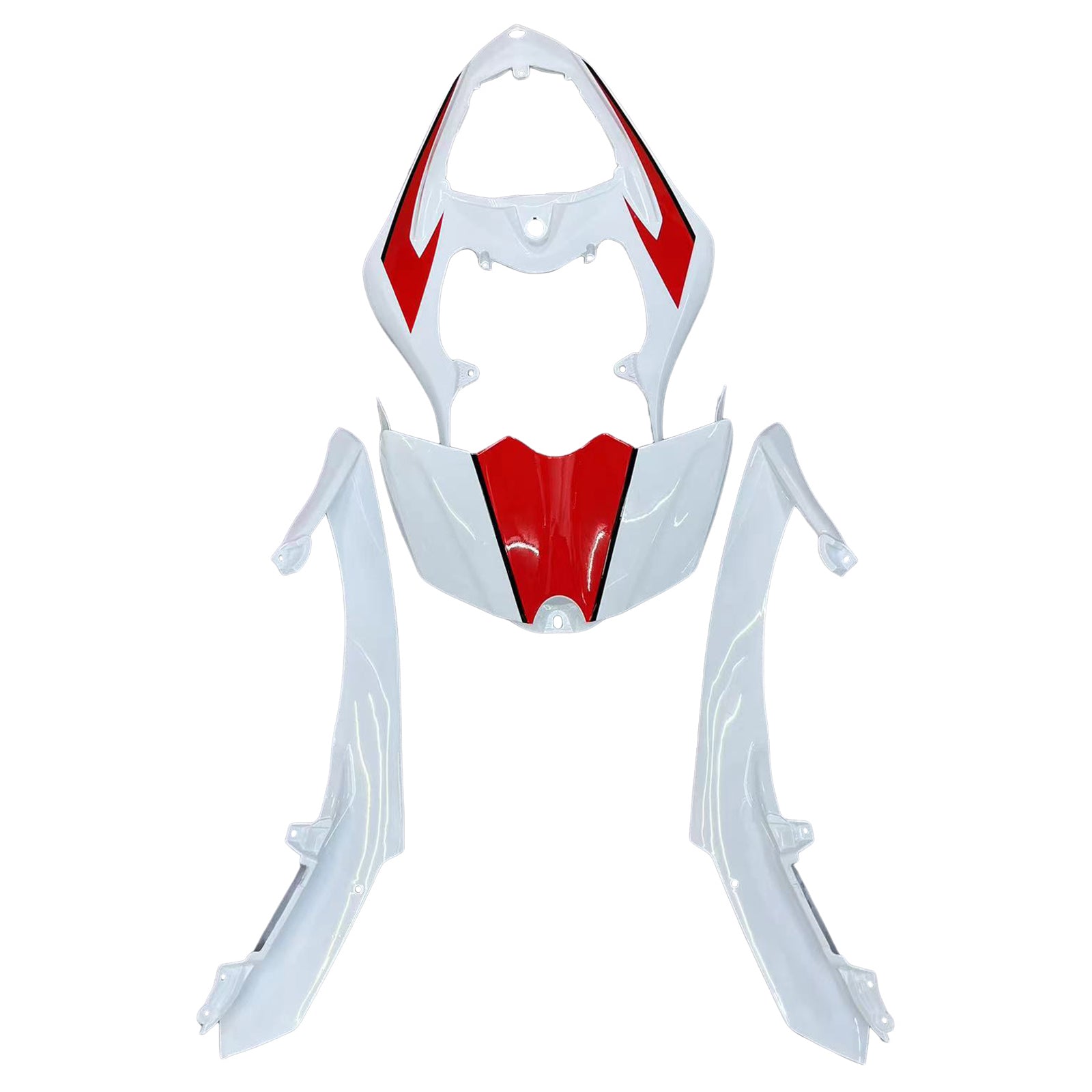 Amotopart 2007–2008 Yamaha YZF 1000 R1 Rot&White Style3 Verkleidungssatz