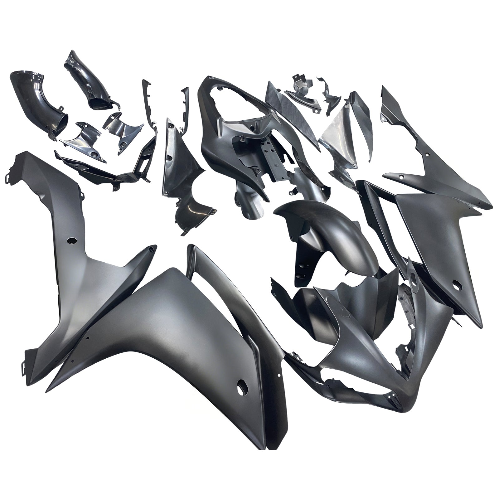 Amotopart 2007-2008 Yamaha YZF 1000 R1 Kit de carenado negro mate con logotipo dorado