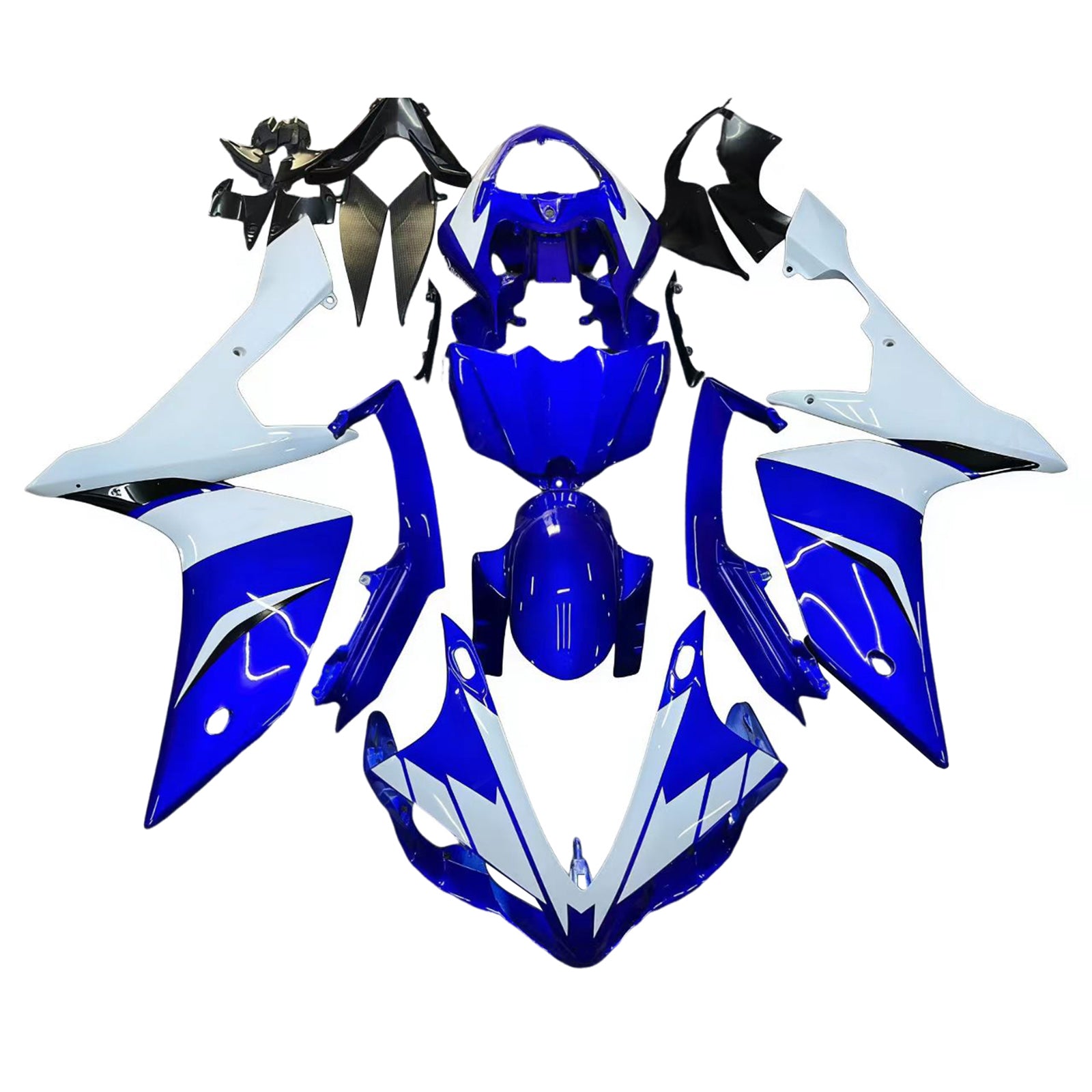 Amotopart 2007–2008 Yamaha YZF 1000 R1 Blau&Weißes Verkleidungsset