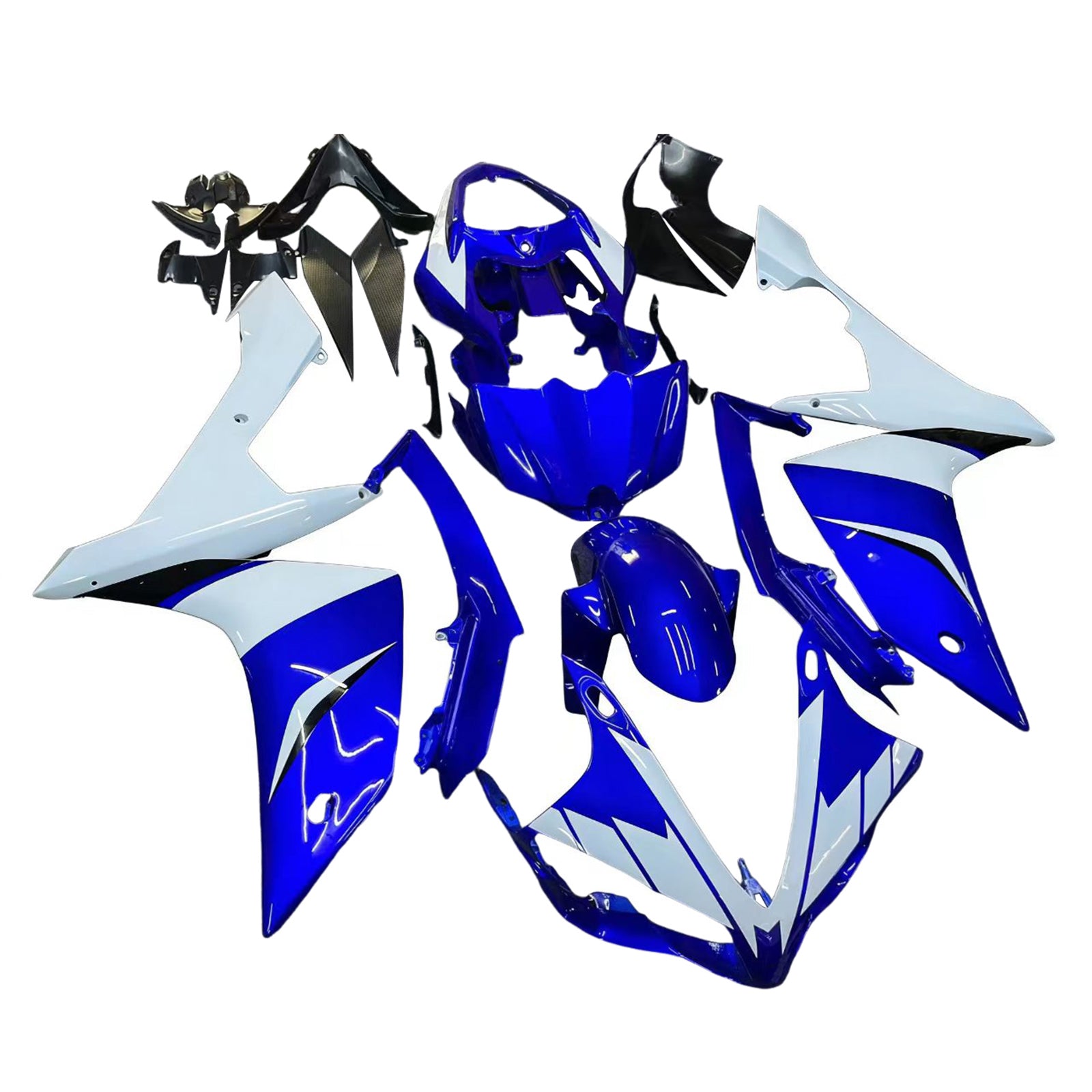 Amotopart 2007–2008 Yamaha YZF 1000 R1 Blau&Weißes Verkleidungsset