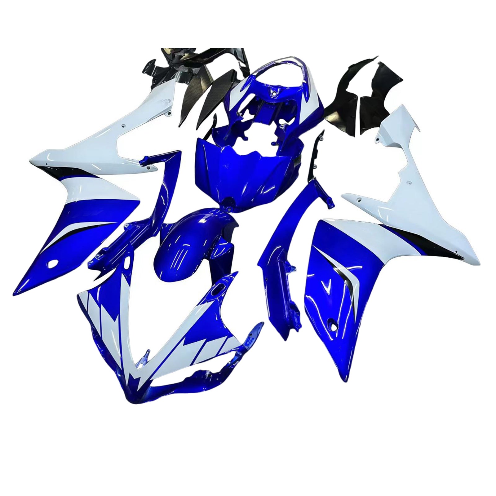 Amotopart 2007–2008 Yamaha YZF 1000 R1 Blau&Weißes Verkleidungsset