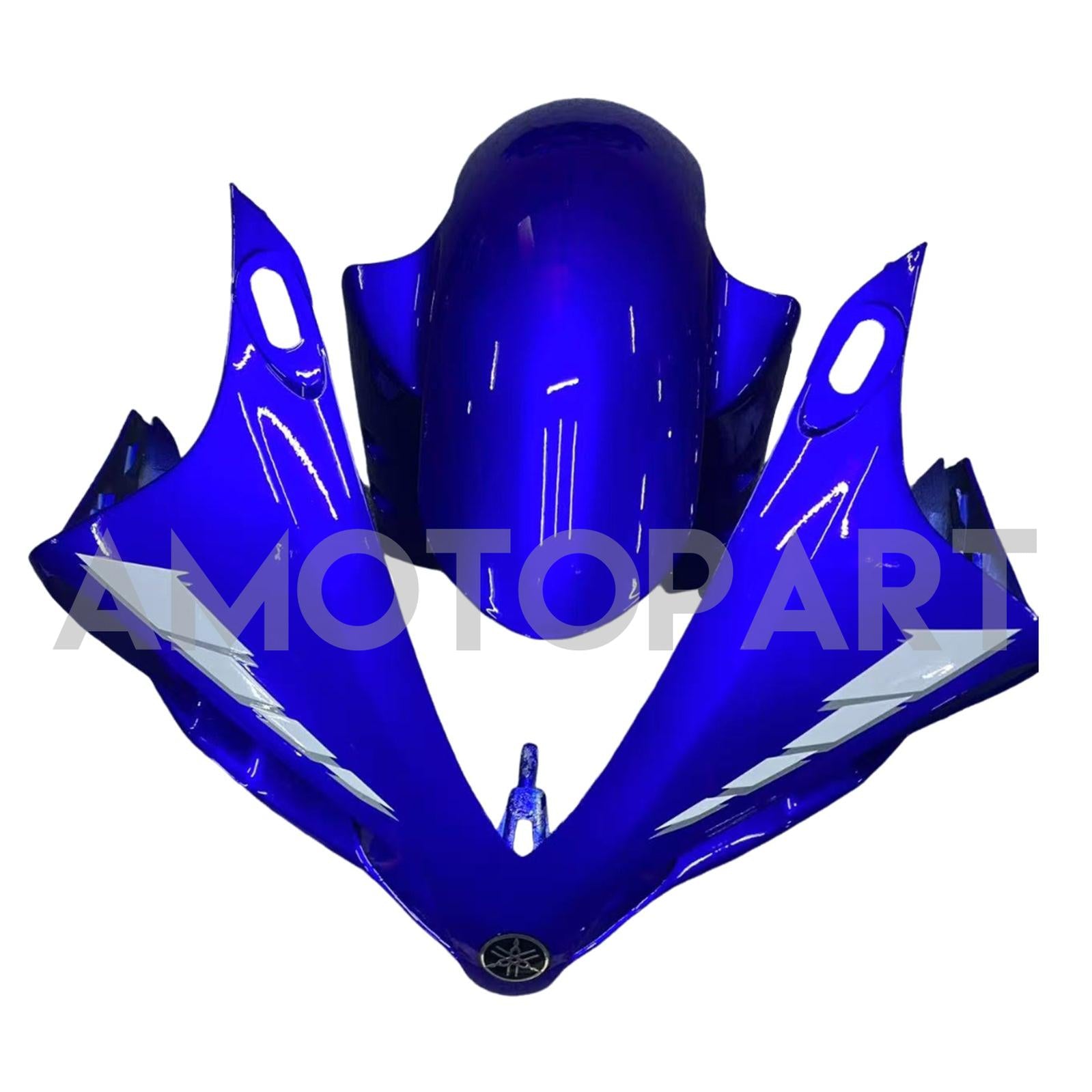 Amotopart 2007-2008 Yamaha YZF 1000 R1 Bleu&Kit de carénage Black Style1