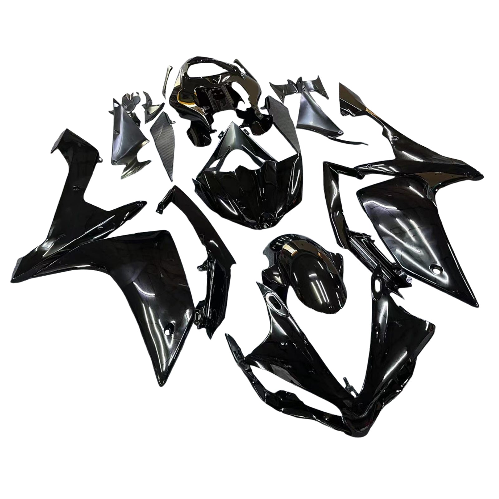 Amotopart 2007-2008 Yamaha Yzf 1000 R1 Kit de carénage noir brillant