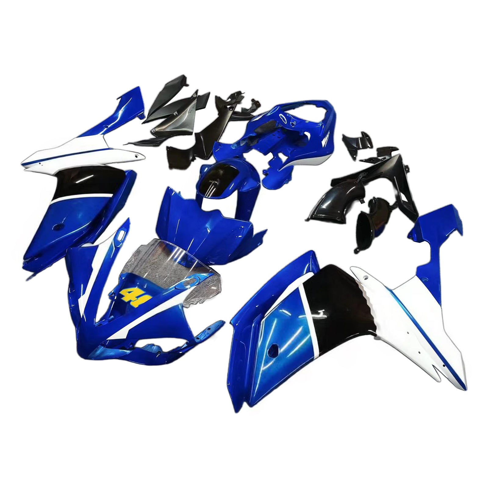 Amotopart 2007-2008 Yamaha YZF 1000 R1 Blue & Black Styl3 Fairing Kit