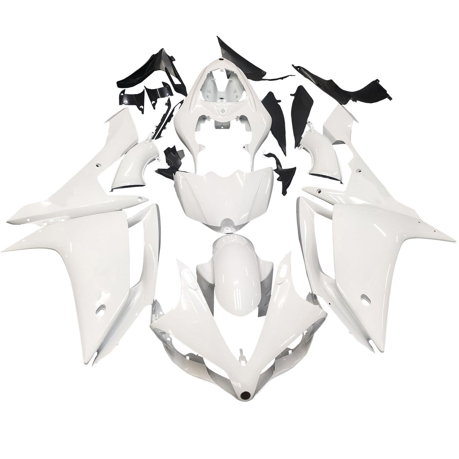 Amotopart Yamaha 2007–2008 YZF 1000 R1 weißes Verkleidungsset