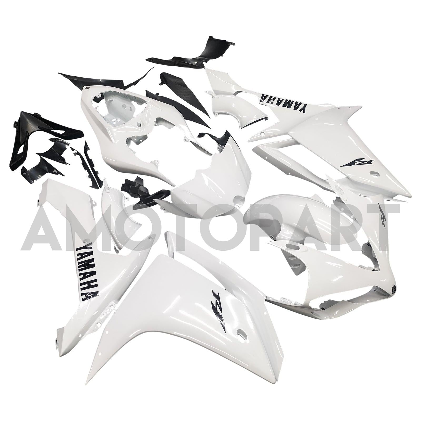 Amotopart Yamaha 2007-2008 YZF 1000 R1 White Fairing Kit