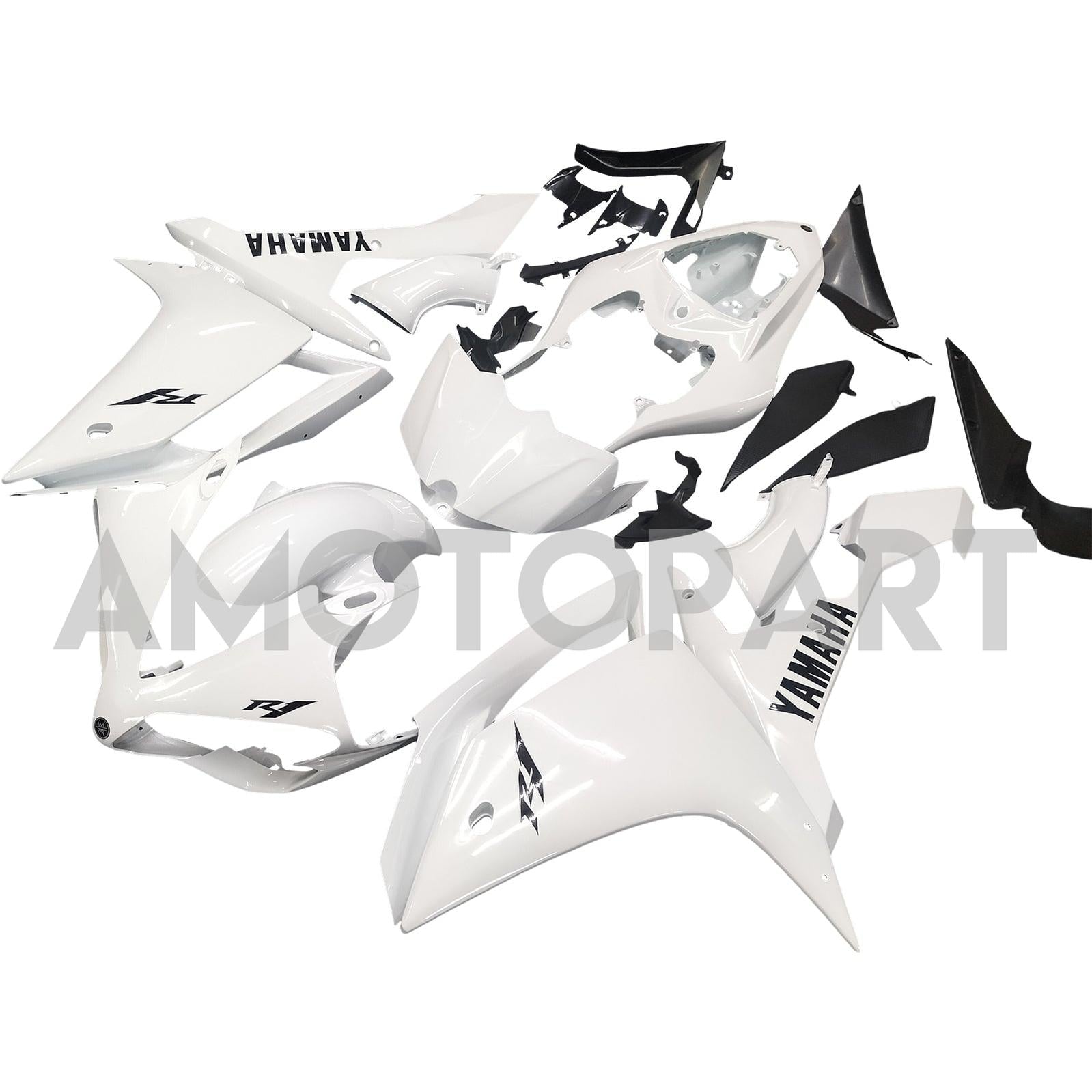 Amotopart Yamaha 2007-2008 YZF 1000 R1 White Fairing Kit