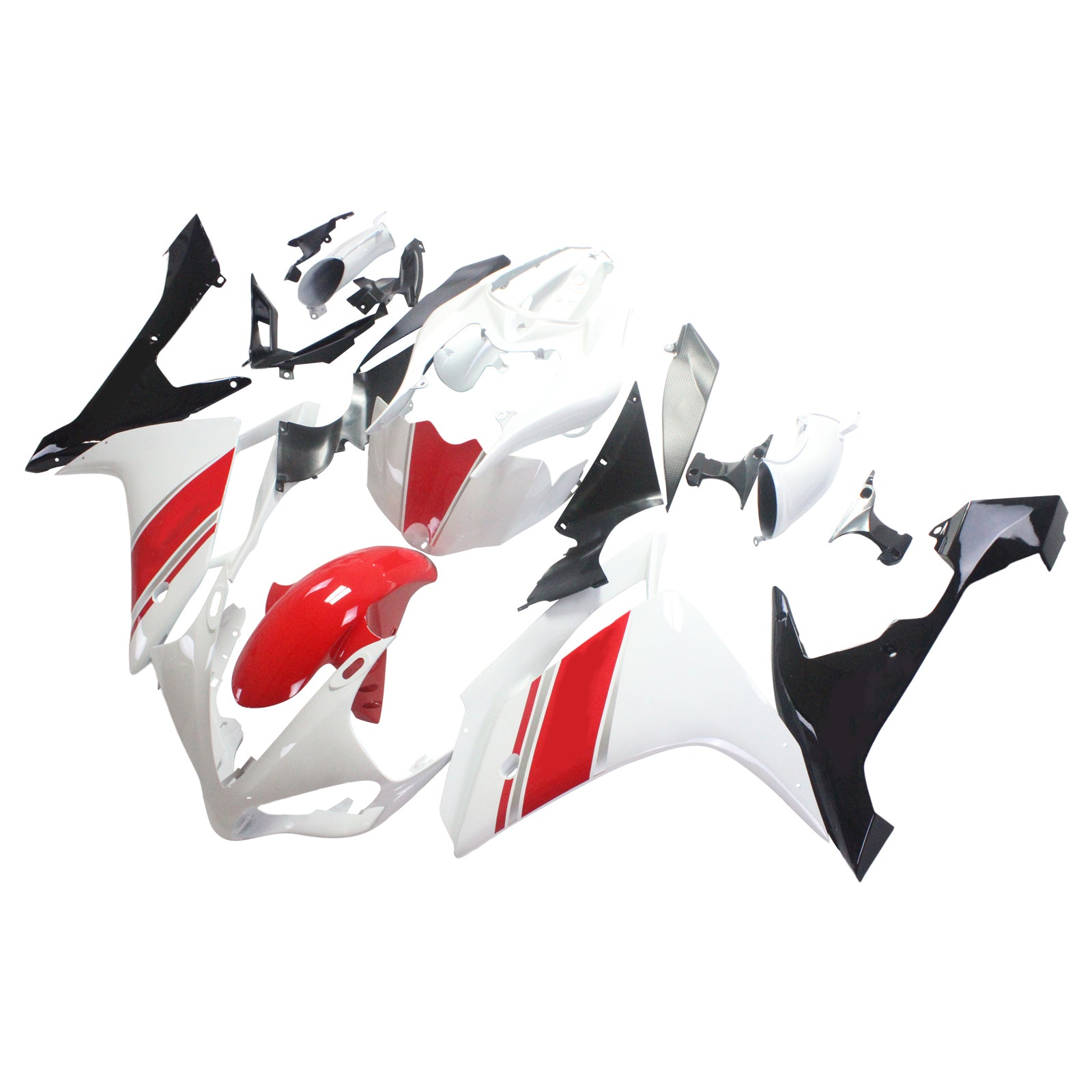 Amotopart ヤマハ 2007-2008 YZF 1000 R1 ホワイト フェアリングキット