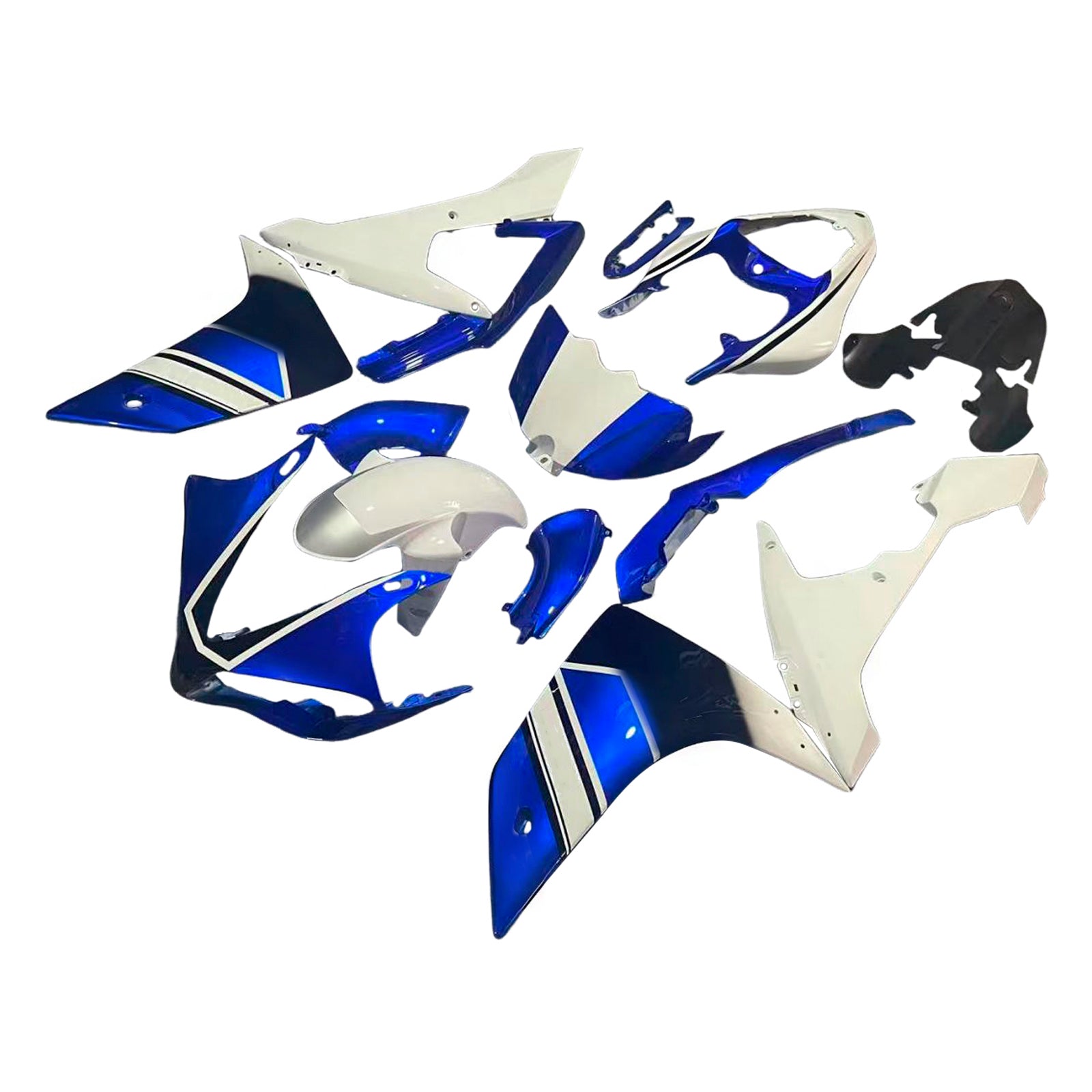 Amotopart Yamaha 2007-2008 YZF 1000 R1 Blue White Fairing Kit