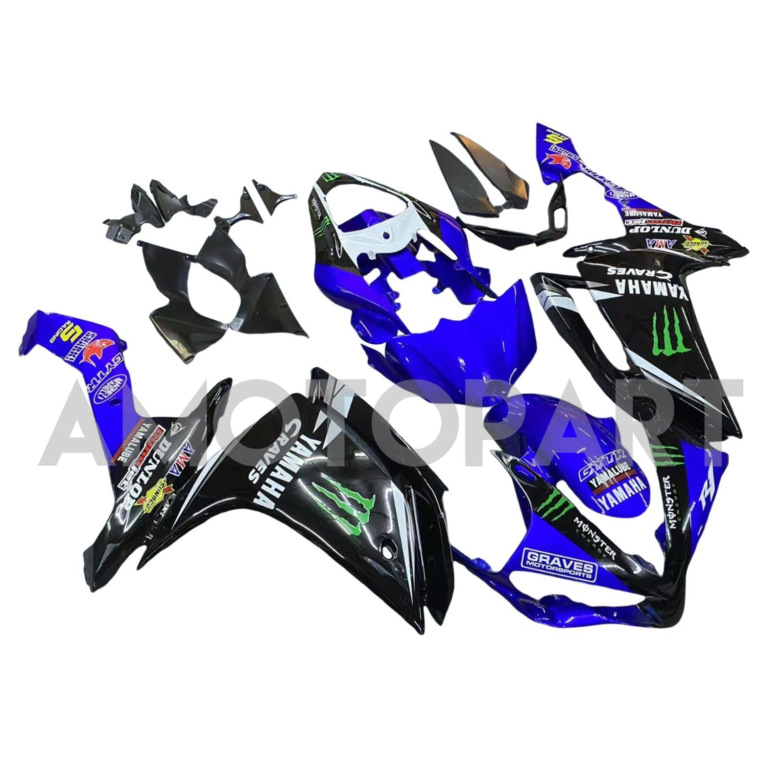 Amotopart Yamaha 2007-2008 YZF 1000 R1 Monster Fairing Kit