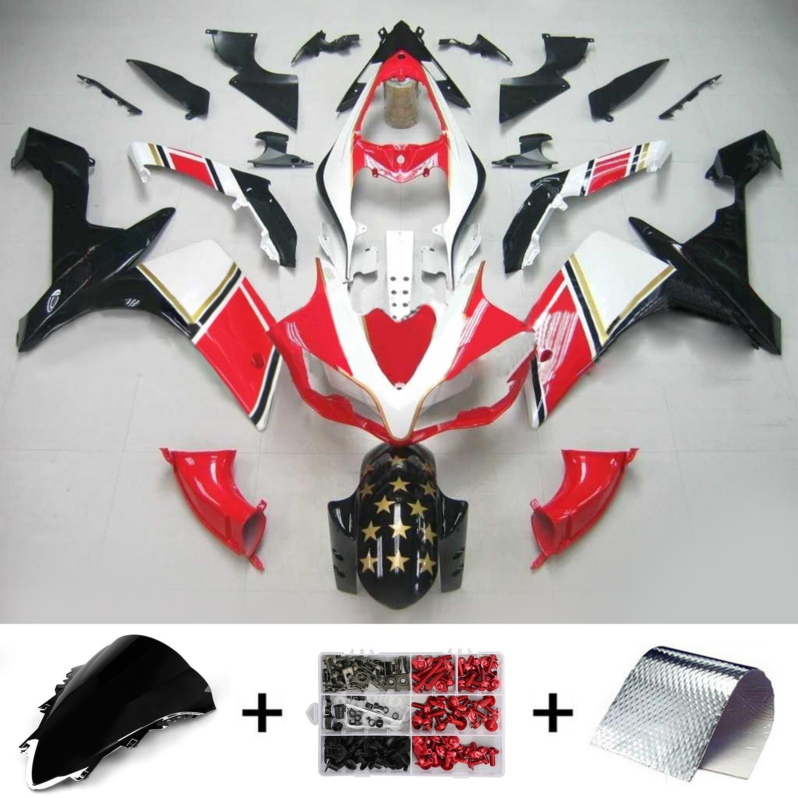 Injection Fairing Kit Bodywork Plastic ABS fit For Yamaha YZF 1000 R1 2007-2008