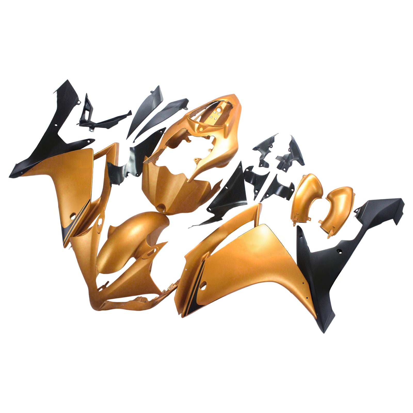 Amotopart Yamaha 2007-2008 YZF 1000 R1 Orange Golden Fairing Kit