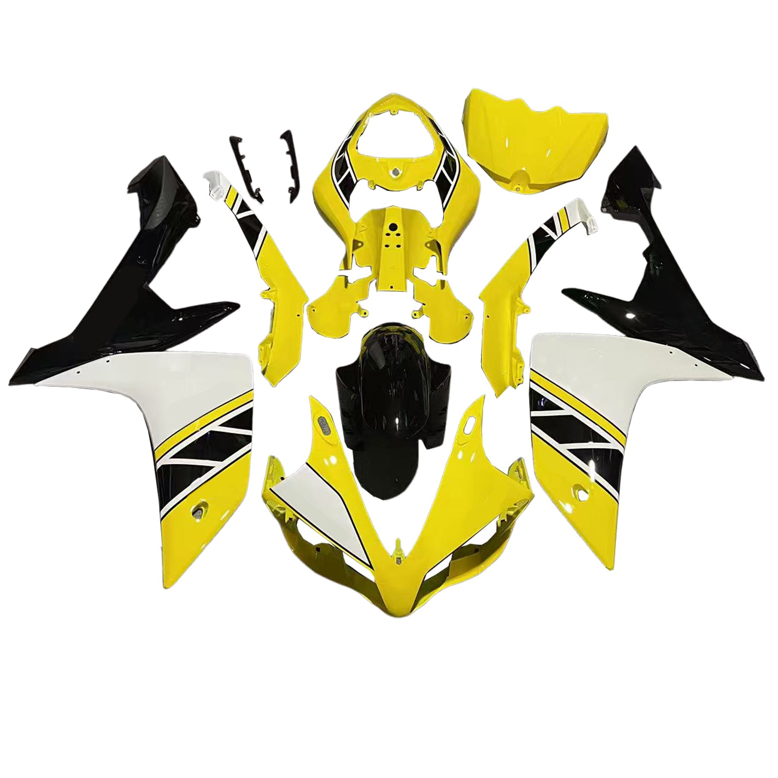 Amotopart Yamaha 2007-2008 YZF 1000 R1 Yellow Fairing Kit