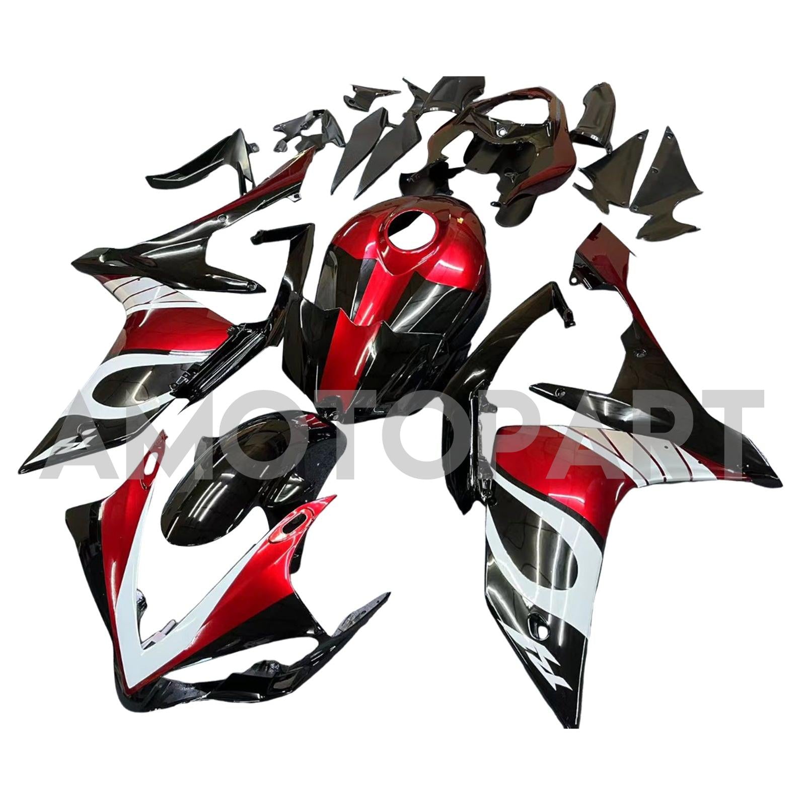 Amotopart Yamaha YZF 1000 R1 2007-2008 Red&Black Fairing Kit