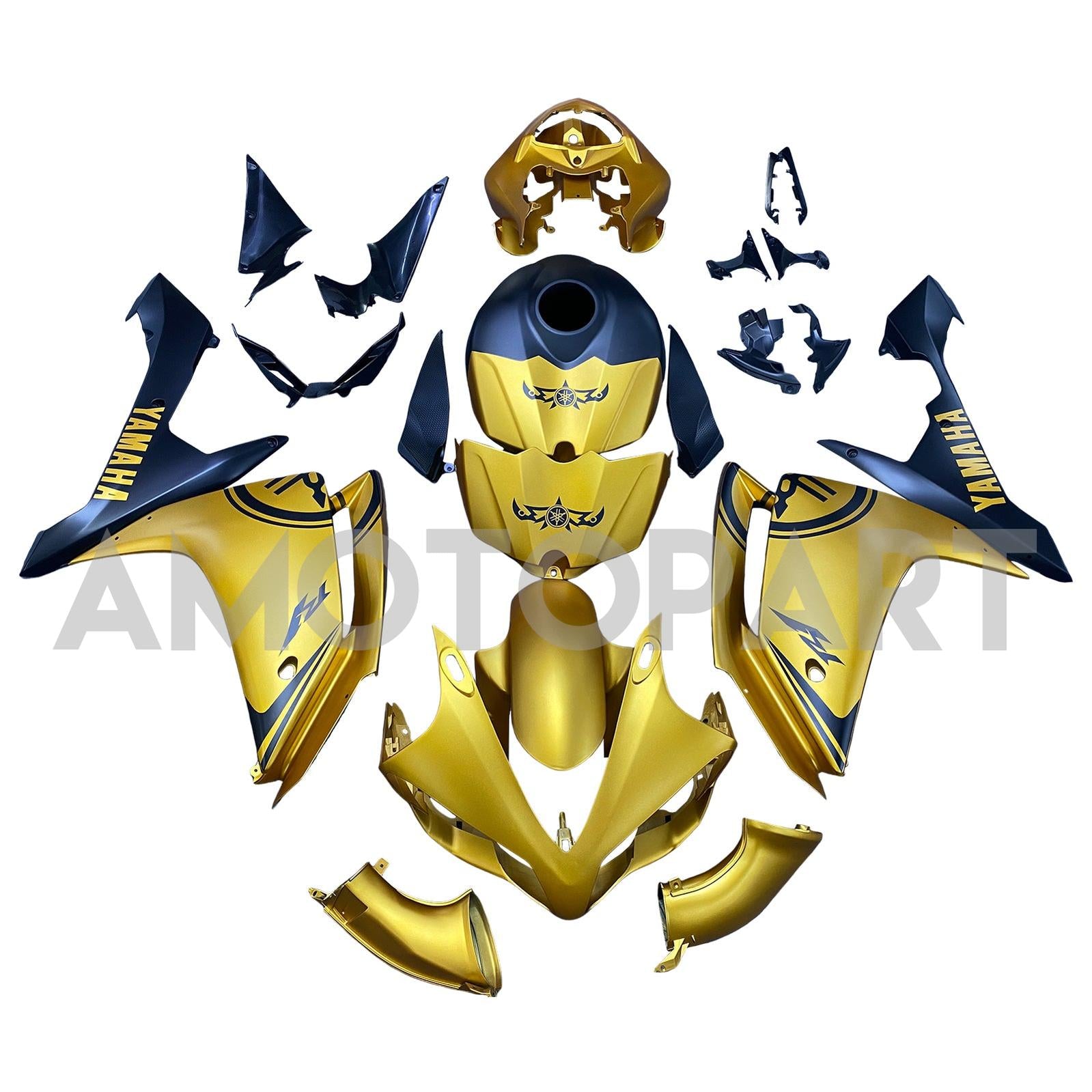 Amotopart 2007-2008 Yamaha YZF 1000 R1 Matte Gold Fairing Kit