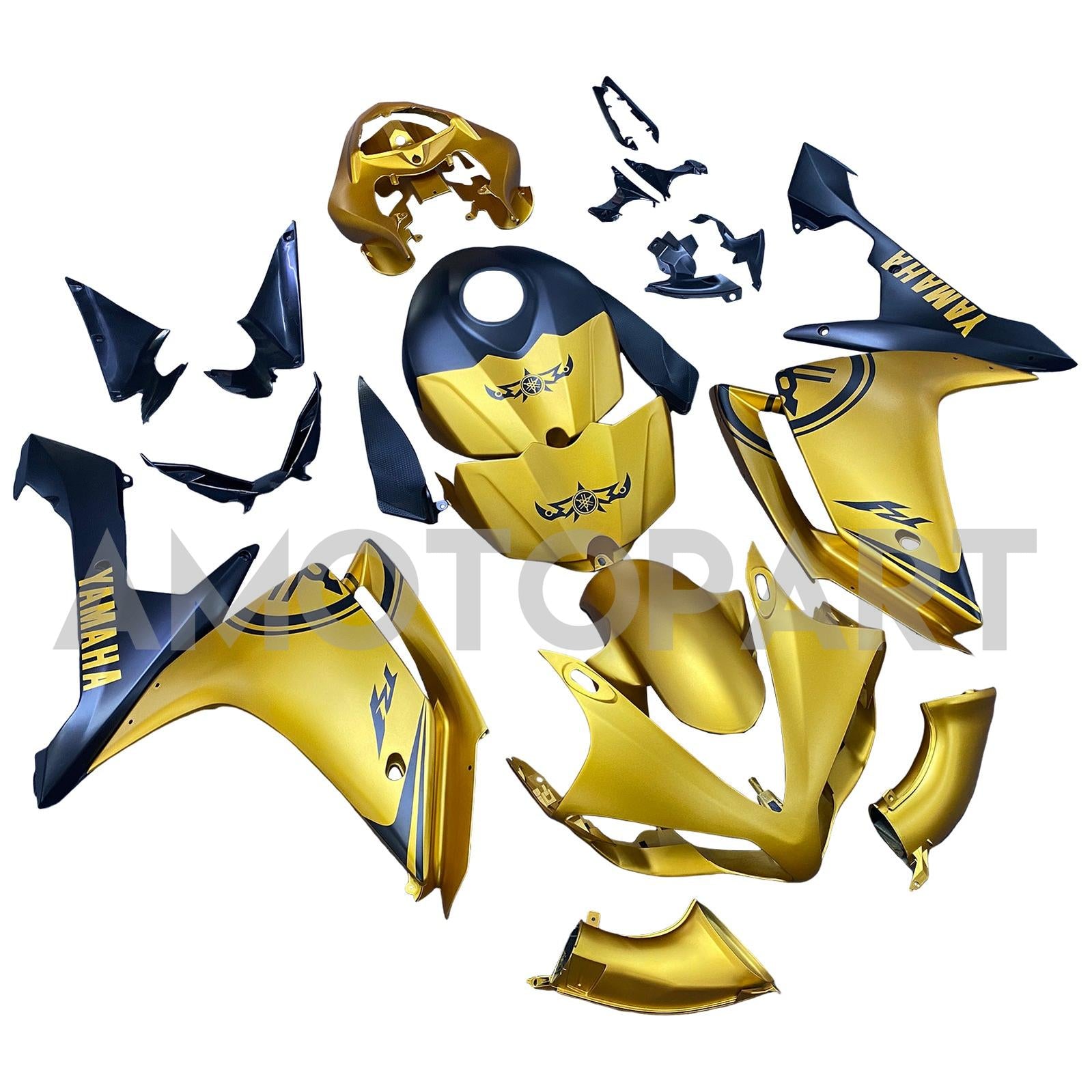 Amotopart 2007-2008 Yamaha YZF 1000 R1 Matte Gold Fairing Kit