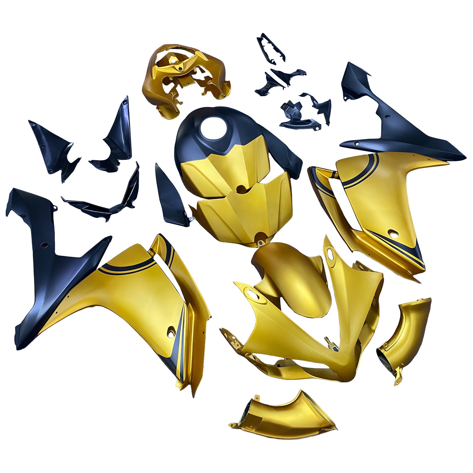 Amotopart 2007-2008 Yamaha Yzf 1000 R1 Kit de carénage en or mat