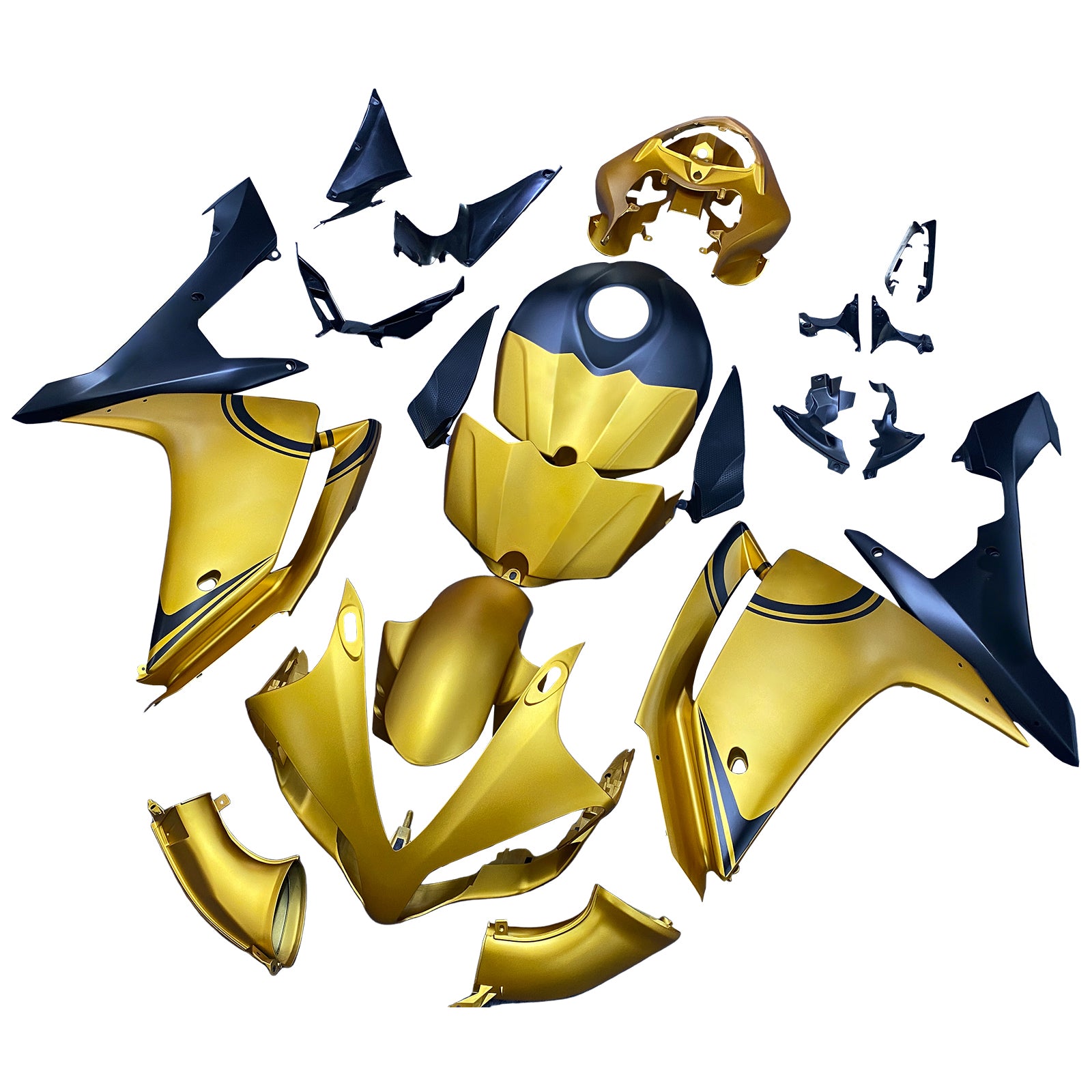 Amotopart 2007-2008 Yamaha Yzf 1000 R1 Kit de carénage en or mat