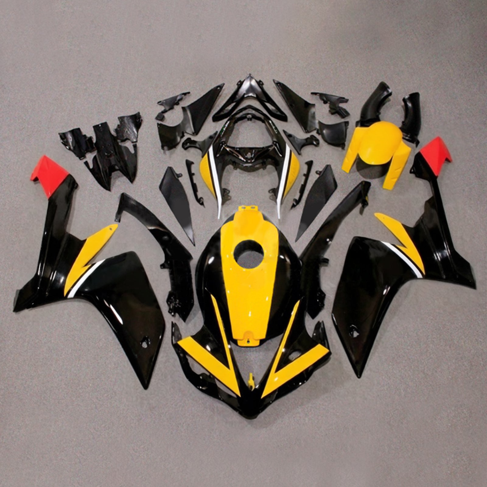 Amotopart 2007-2008 Yamaha YZF 1000 R1 Yellow&Black with Monster Logo Fairing Kit
