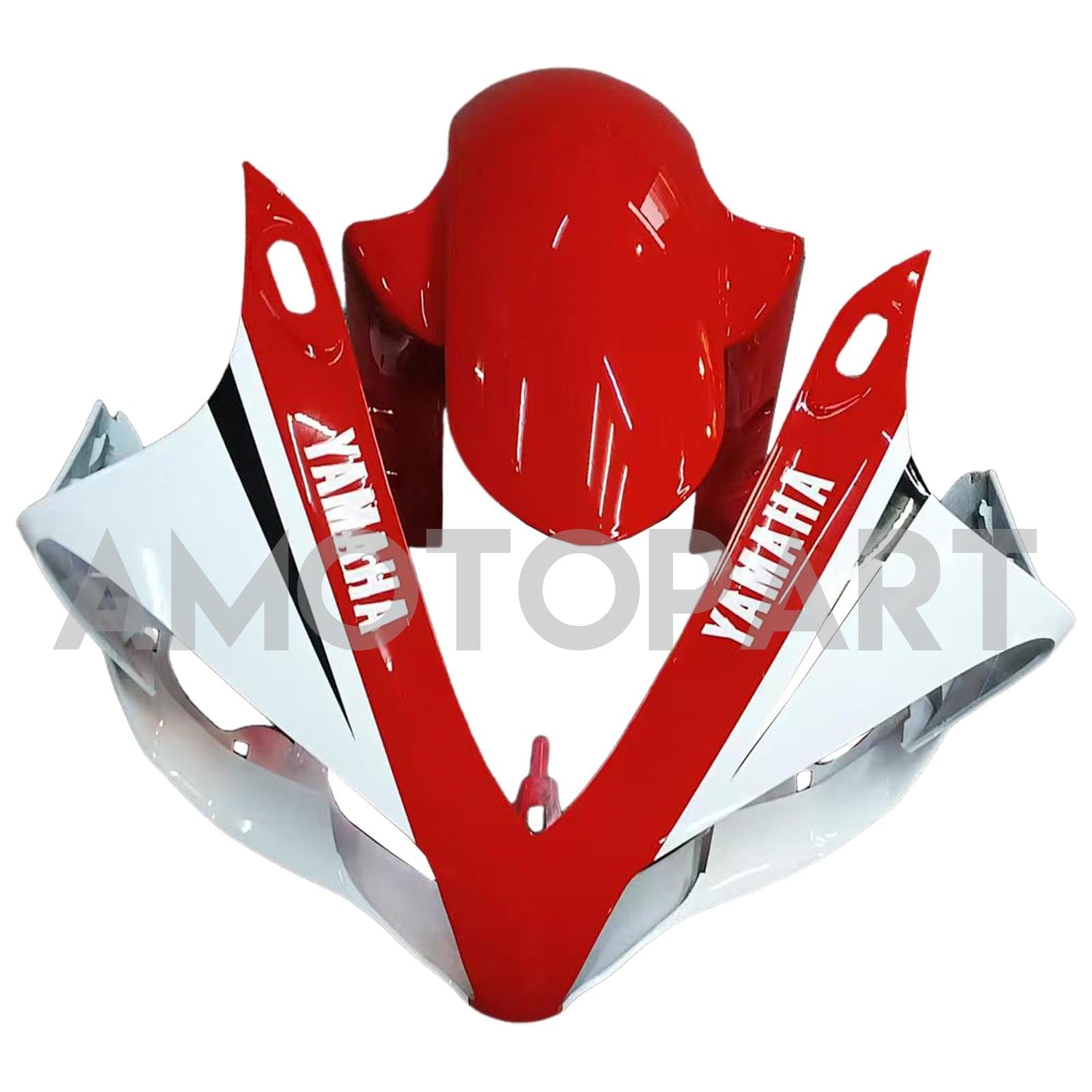 Amotopart 2007-2008 ヤマハ YZF 1000 R1 レッド&ホワイト フェアリングキット