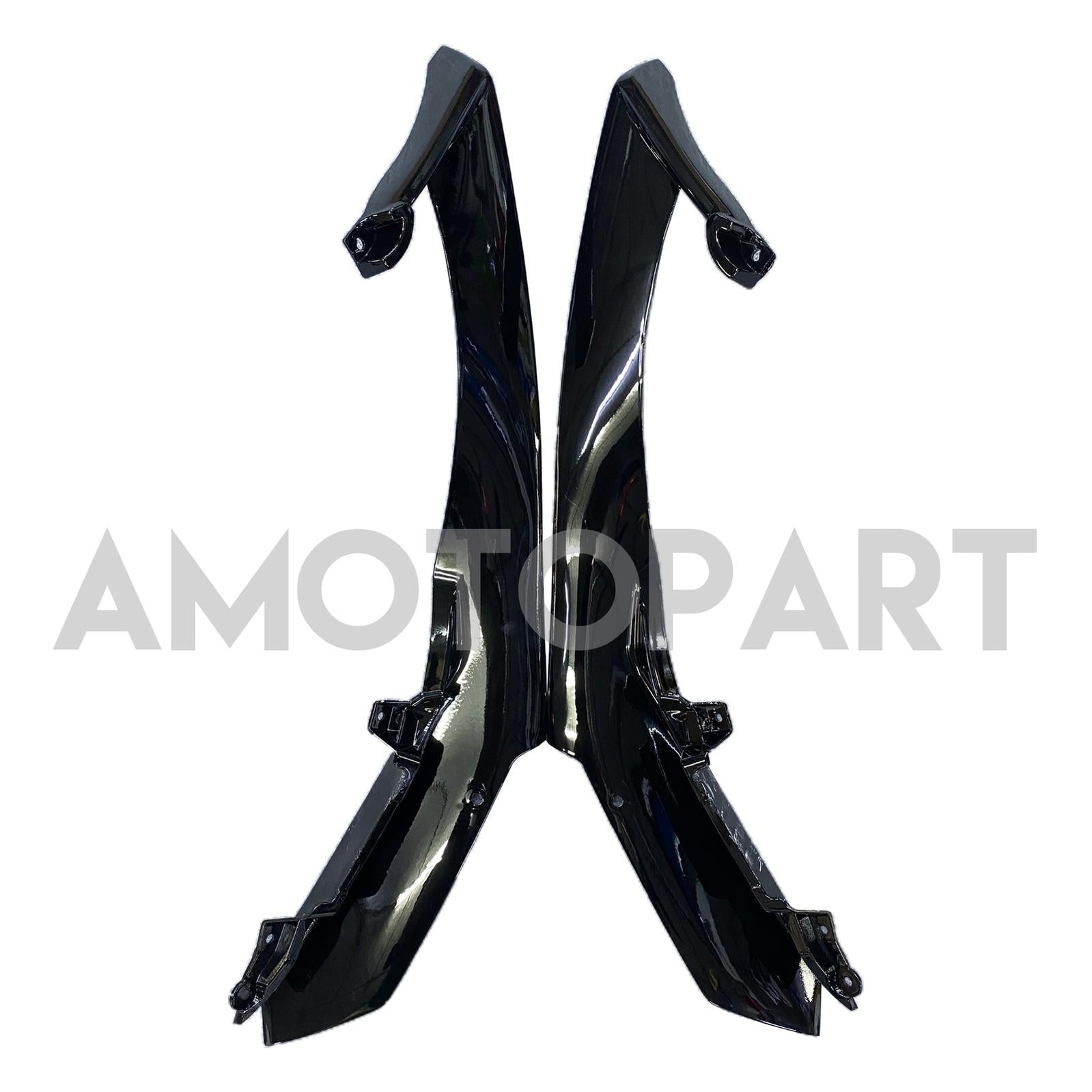 Amotopart 2007-2008 Yamaha YZF 1000 R1 Gloss Black with Matte Grey Fairing Kit