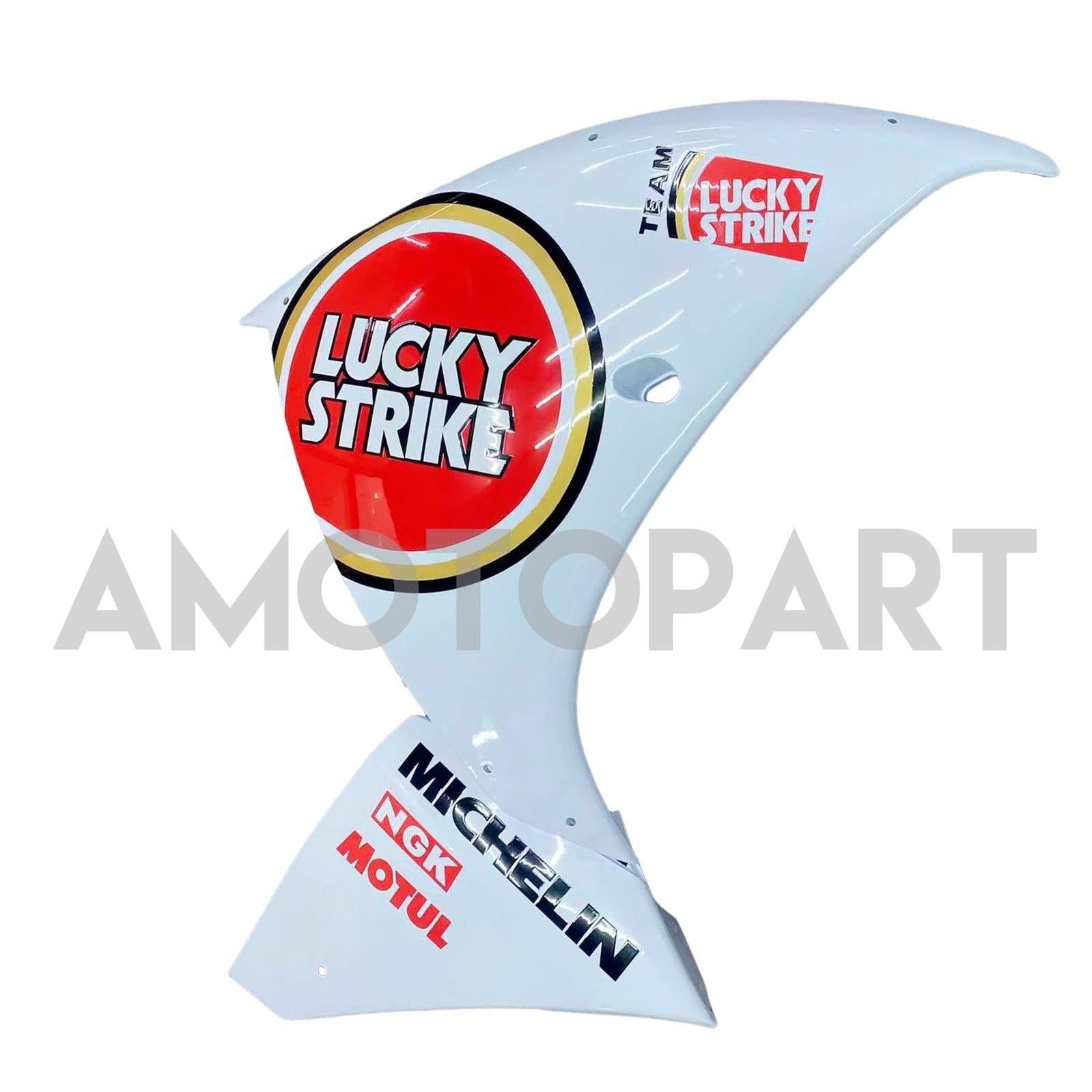 Amotopart 2009-2011 Yamaha YZF 1000 R1 White&Red Lucky Strike Style4 Fairing Kit