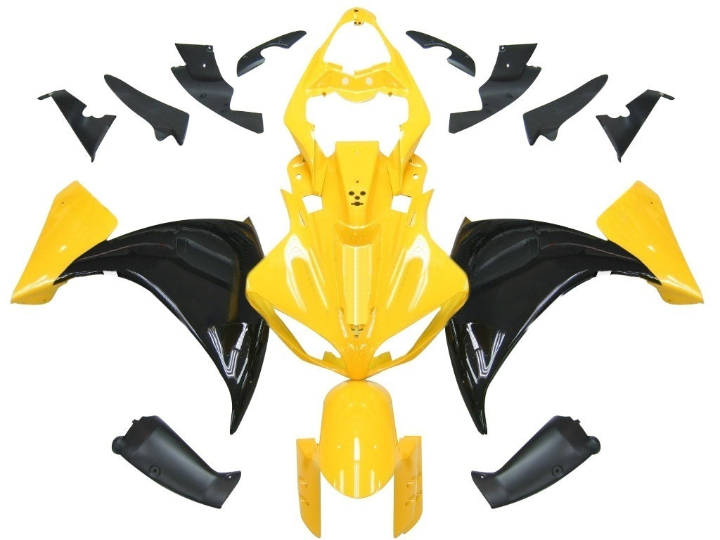 Amotopart 2009-2011 Yamaha YZF 1000 R1 Zwart&YGele kuipset