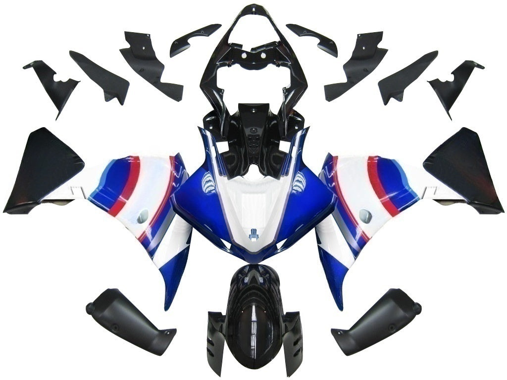 Amotopart 2009-2011 Yamaha YZF 1000 R1 Blauw&Wwitte Style1 kuipset