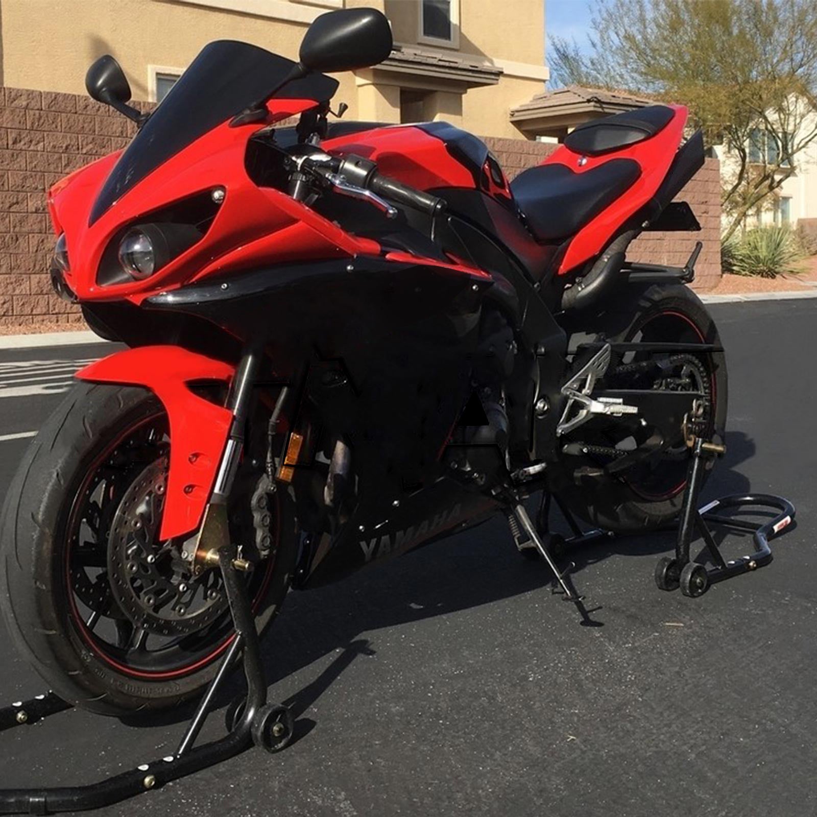 Amotopart Yamaha 2009-2011 YZF 1000 R1 Red Black Fairing Kit
