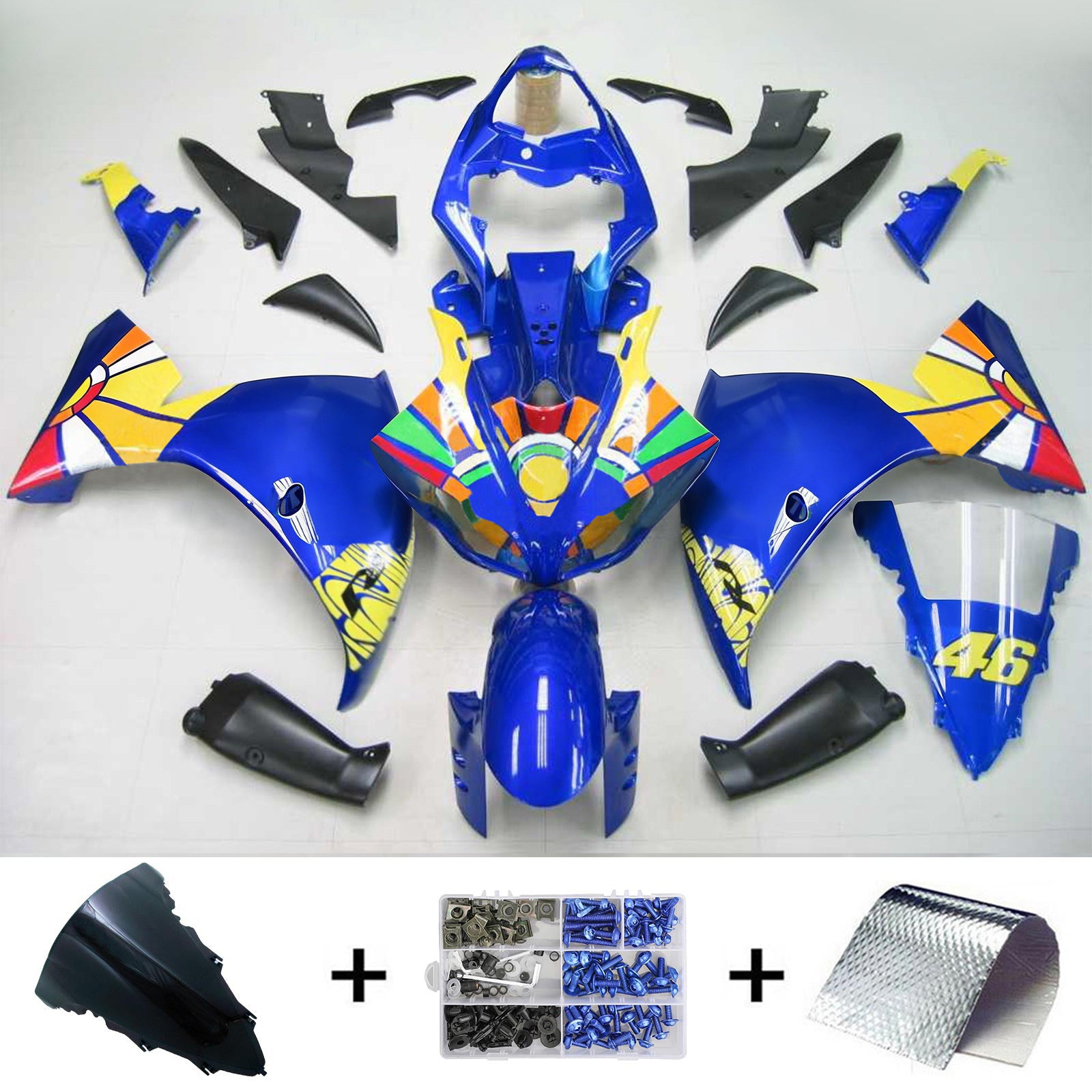 Einspritzverkleidungssatz Karosserie Kunststoff ABS passend für Yamaha YZF 1000 R1 2009-2011
