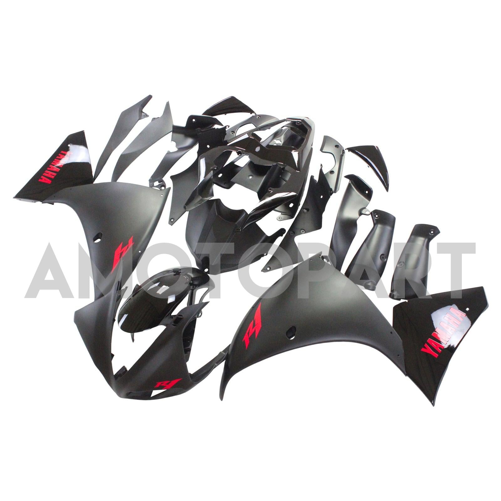 Amotopart Yamaha 2009-2011 YZF 1000 R1 Black Fairing Kit