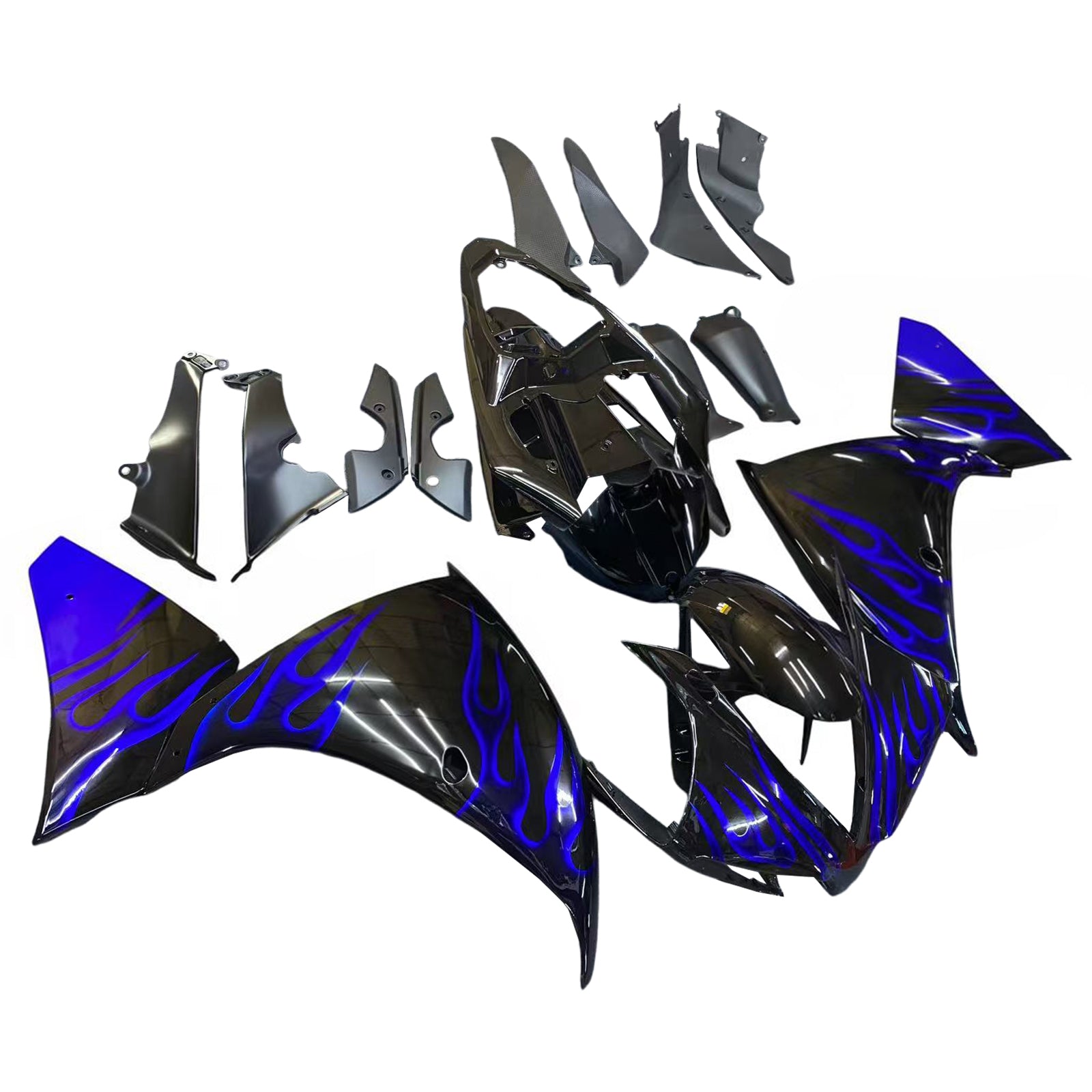 Injection Blue Fairing Kit Bodywork Plast ABS passform för Yamaha YZF 1000 R1 2009-2011