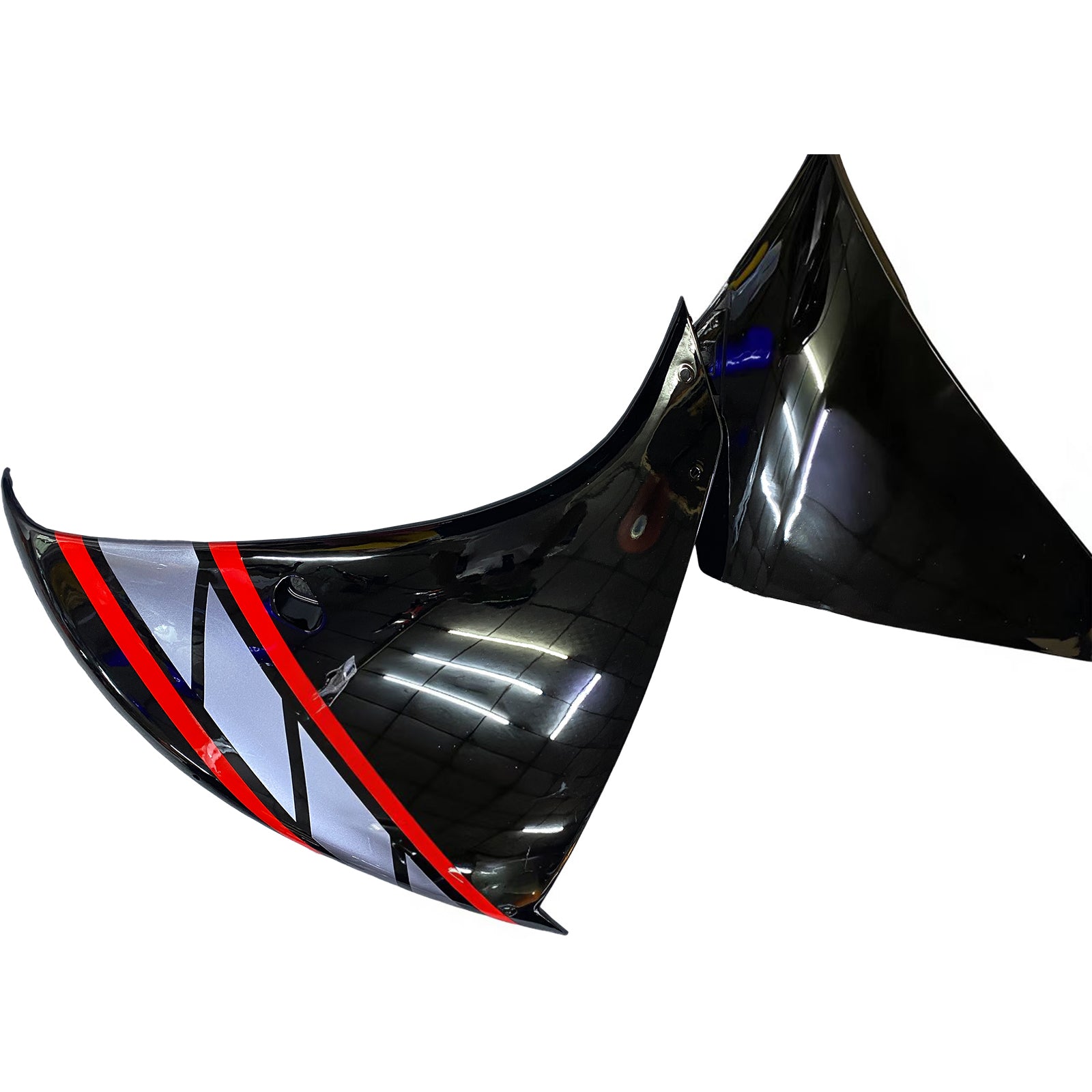 Amotopart 2009-2011 Yamaha YZF 1000 R1 Gloss Black med Red Accent Fairing Kit