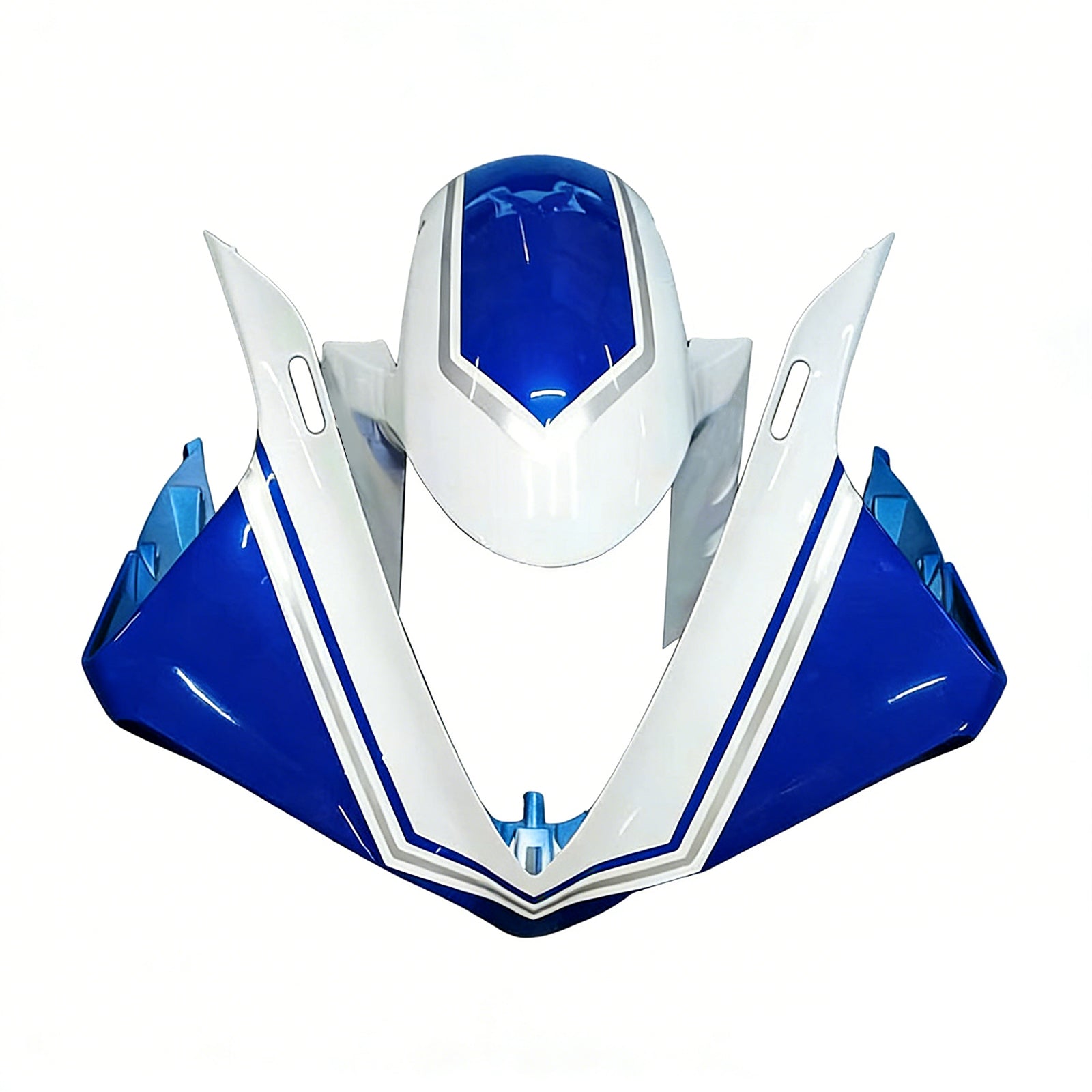 Amotopart 2009-2011 Yamaha YZF 1000 R1 Bleu&Kit de carénage blanc avec logo